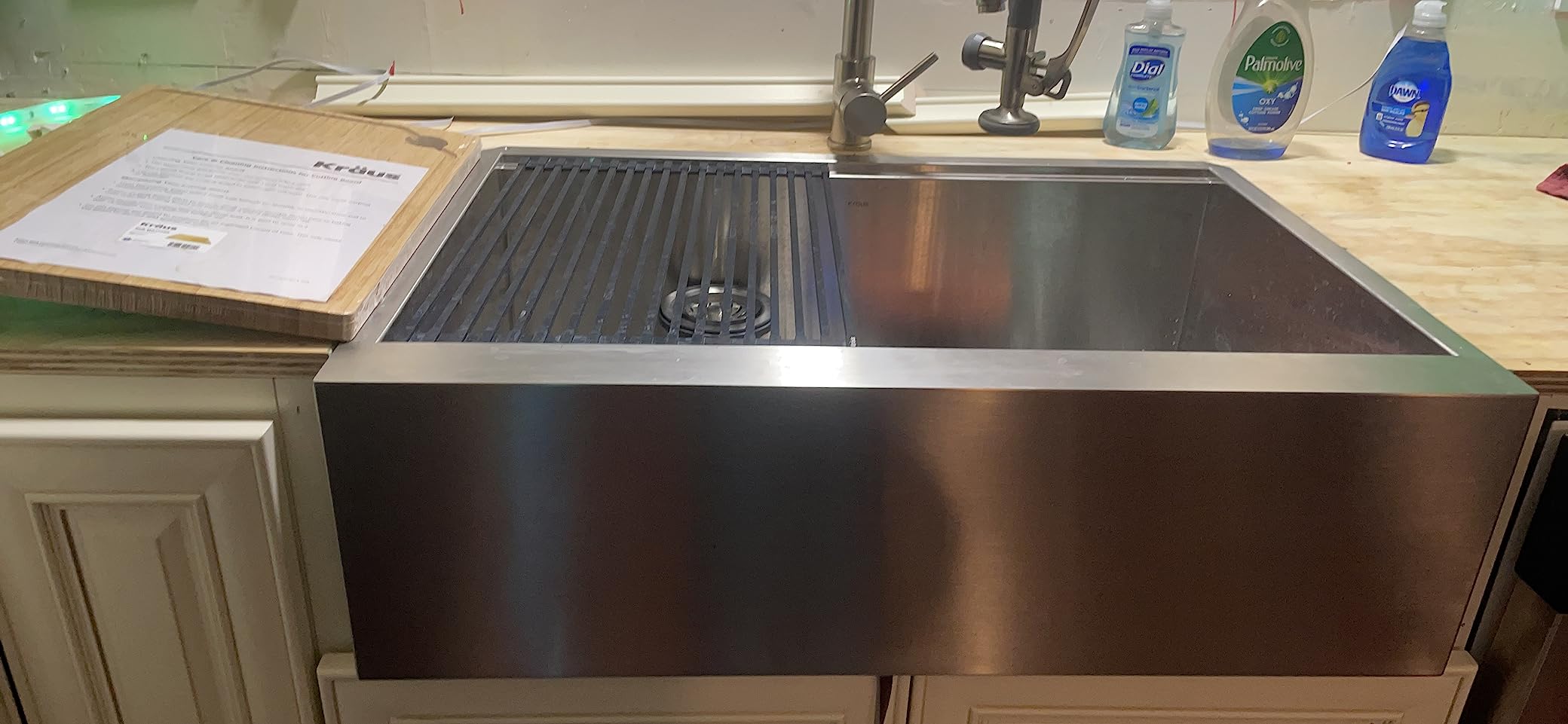Kraus Kore 33-Inch Farmhouse Workstation with In Sink Dish Drying Rack, Stainless Steel Kitchen Sink, KWF410-33 customer photo 2