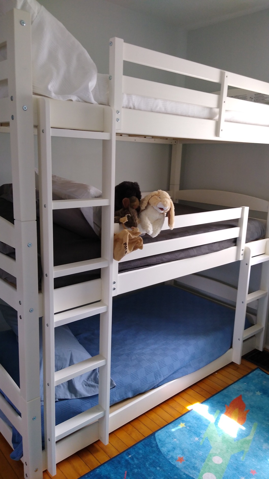DHP Phoenix Twin Bunk Bed with Ladder, Black, Space-Saving Design, Solid Wood Construction customer photo 1