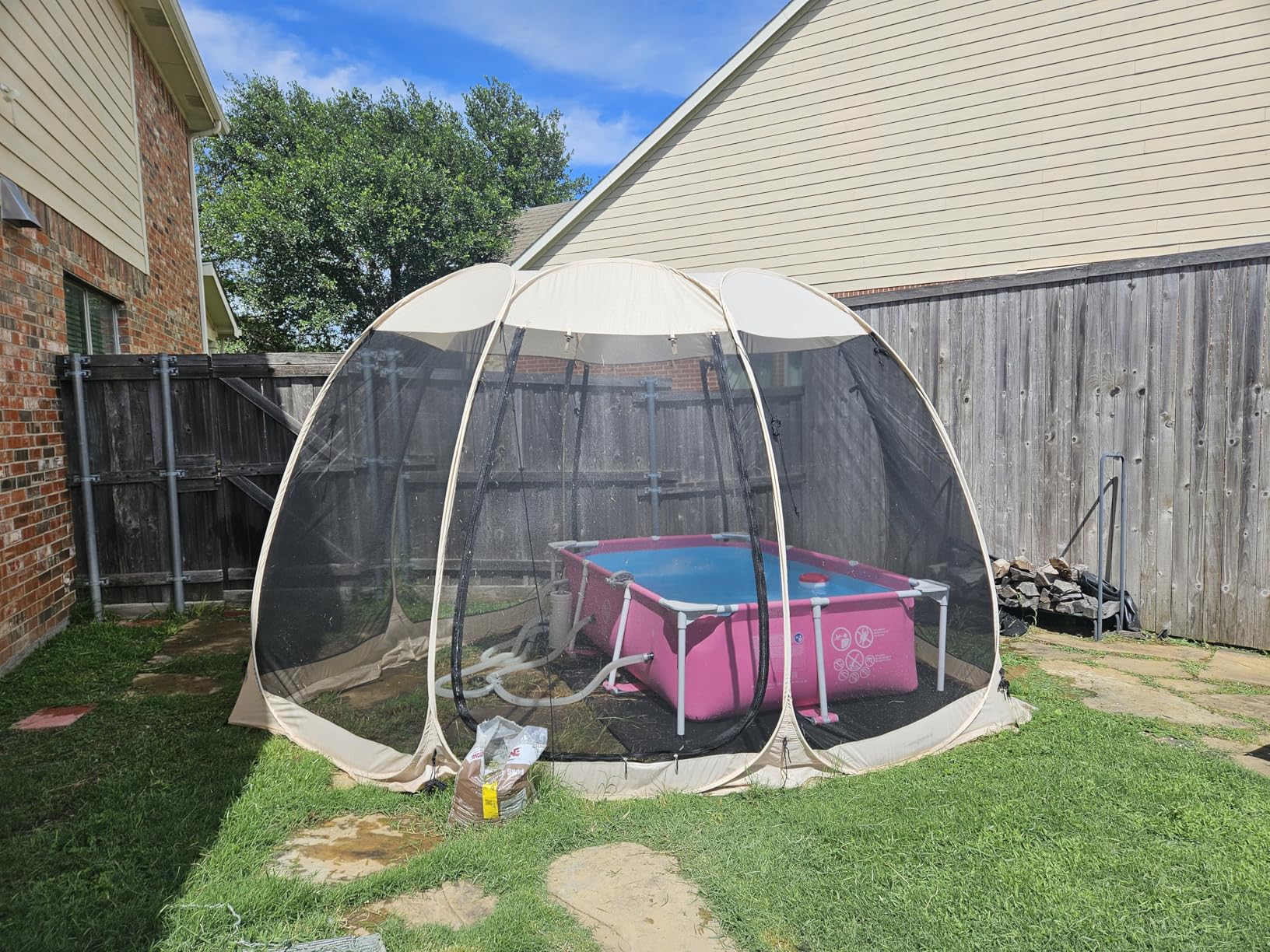 Alvantor Pop Up Screen House Tent, Instant Outdoor Gazebo with Mosquito Netting & UPF 50+ Sun Protection, Portable Canopy Shelter for Patio, Backyard, Camping (2-10 Person) customer photo 2