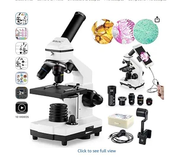 Microscope for Adults Kids, 100X-2000X BEBANG Compound Microscope with Microscope Slides, Microscope Kit for Kids Students Home School Lab customer photo 1