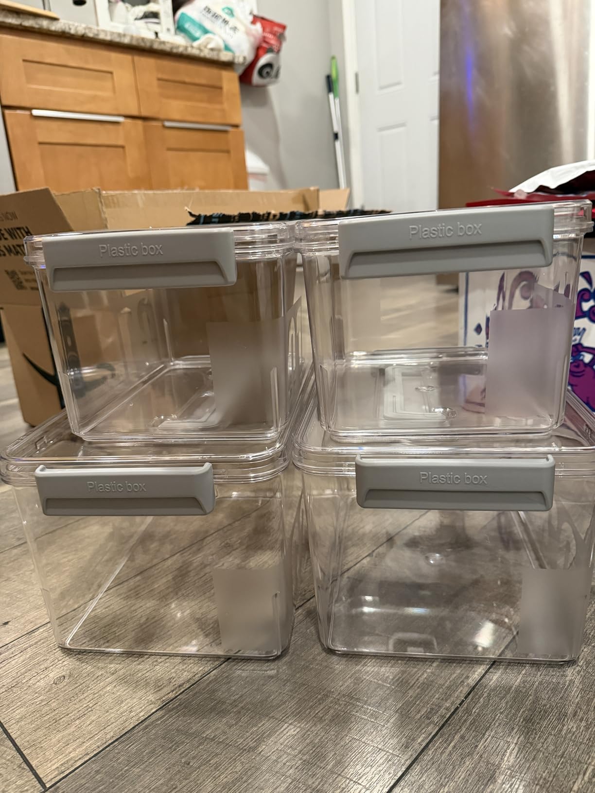 Sterilite 8-Pack 70 Quart Ultra Latch Box, Clear Storage Organizer Bins with Latching Lids - Stackable Plastic Containers for Home Organization in Garage, Attic, Basement, and Closet customer photo 2