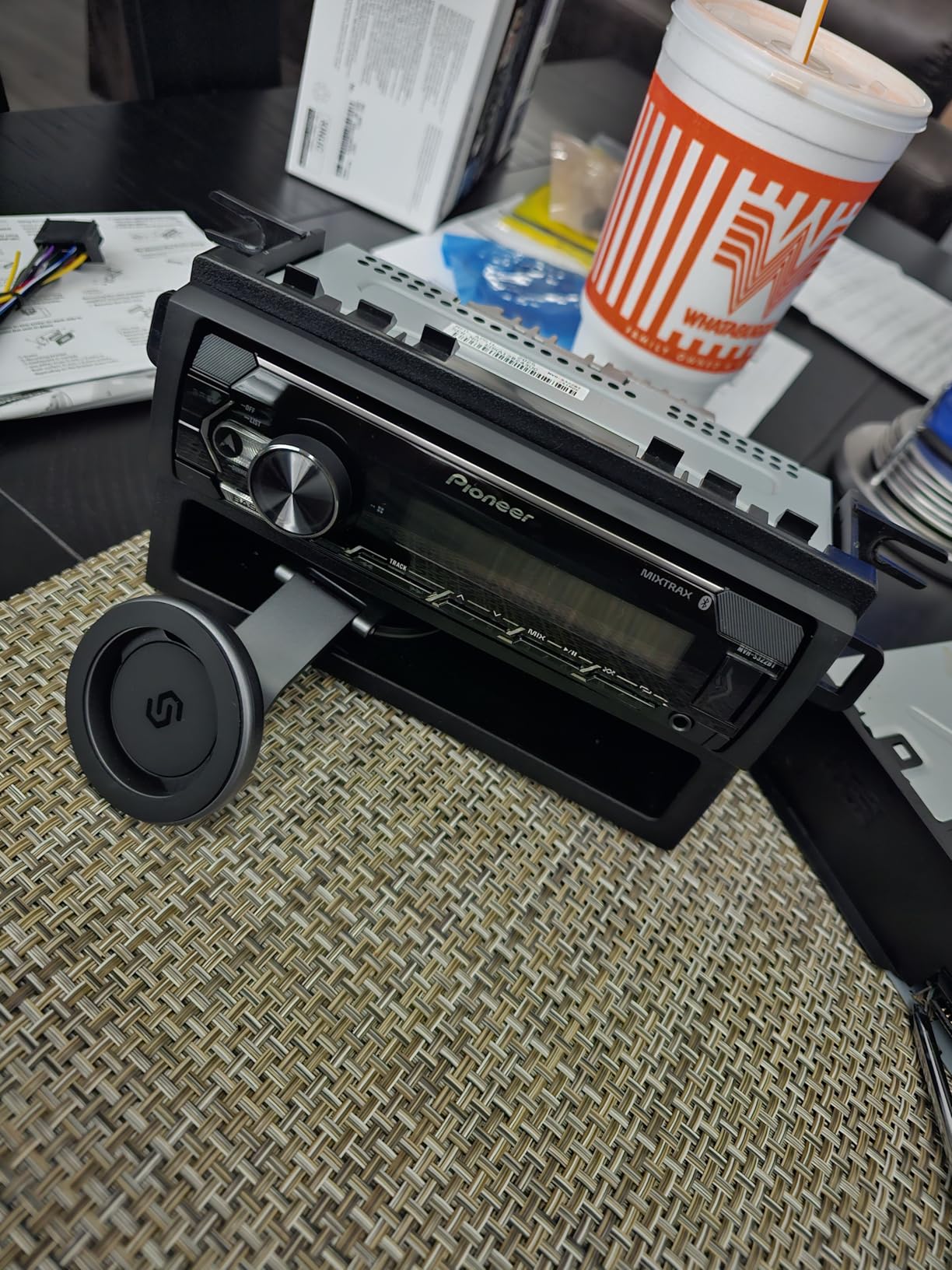Pioneer MVH-S322BT 1-Din Digital Media Receiver - Bluetooth, USB, Color Change, FLAC, Voice Control, 50W x 4 Output, 13-Band EQ, AM/FM Radio, iPhone/Android Compatible, Front, Rear/SW Selectable RCA customer photo 1