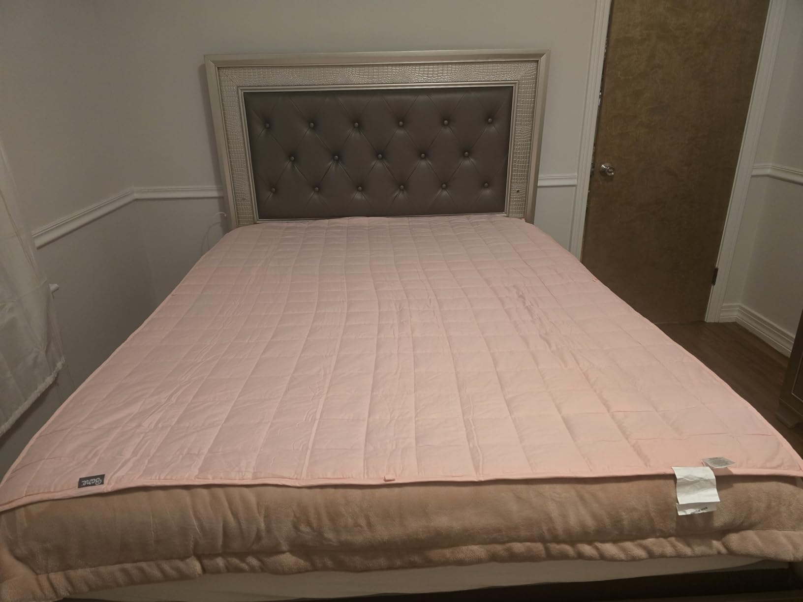 Bare Home Weighted Blanket All-Natural 100% Cotton with Nontoxic Glass Beads 48
