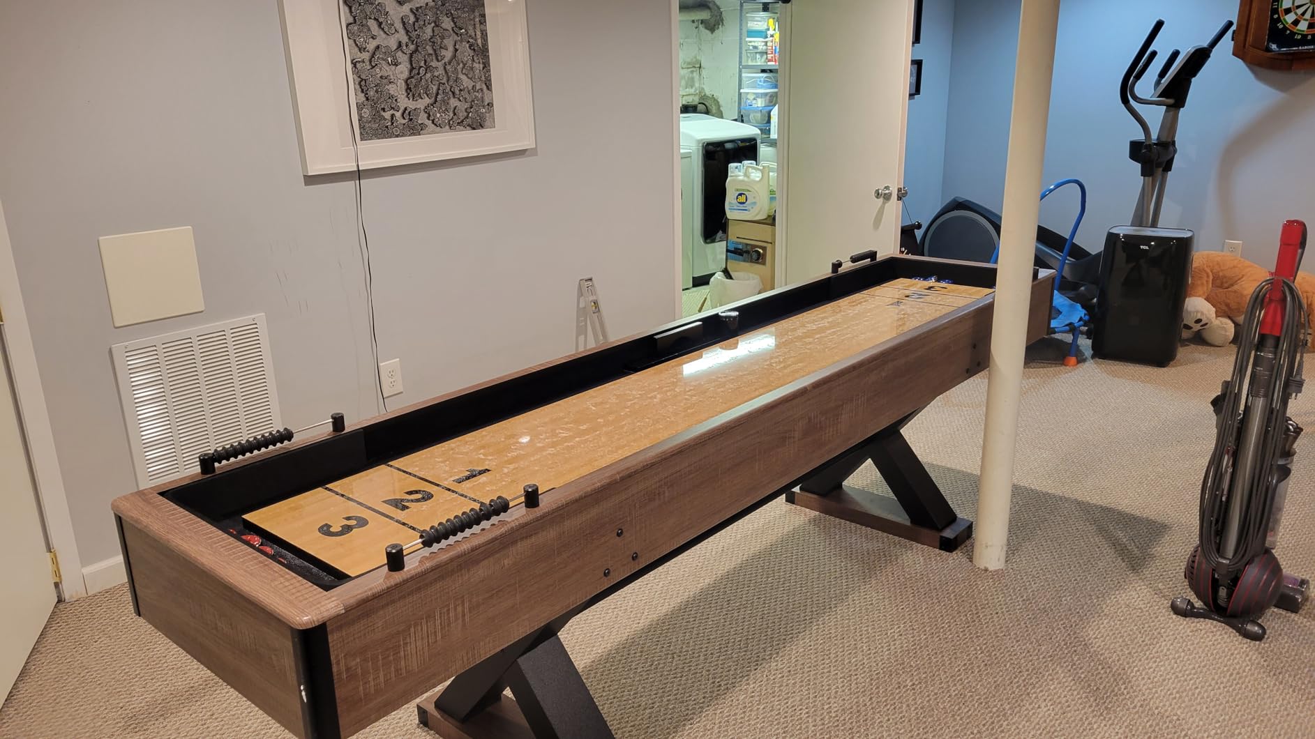 Hathaway Excalibur 9-Ft Shuffleboard Table with Rustic Driftwood Finish, Built-In Leg Levelers customer photo 1