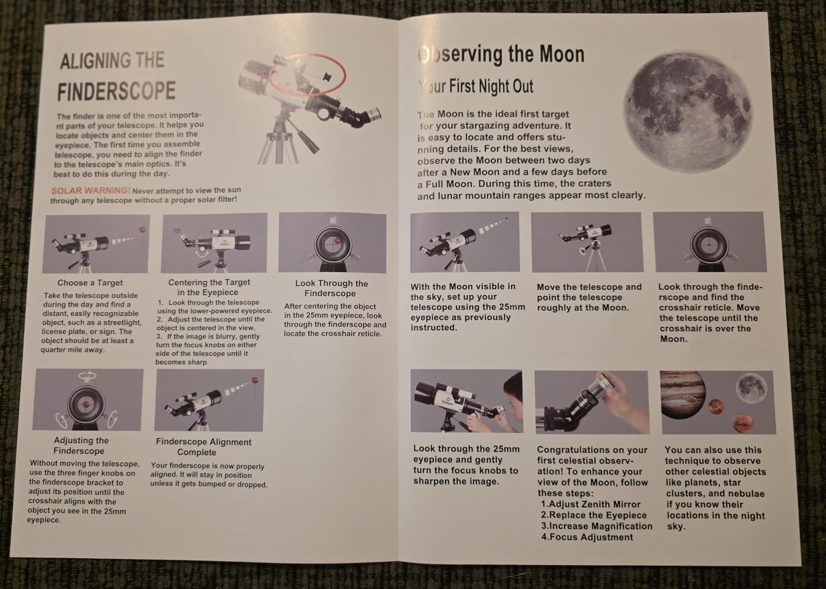 Gskyer 70mm Aperture 400mm AZ Mount Astronomical Refracting Telescope customer photo 2