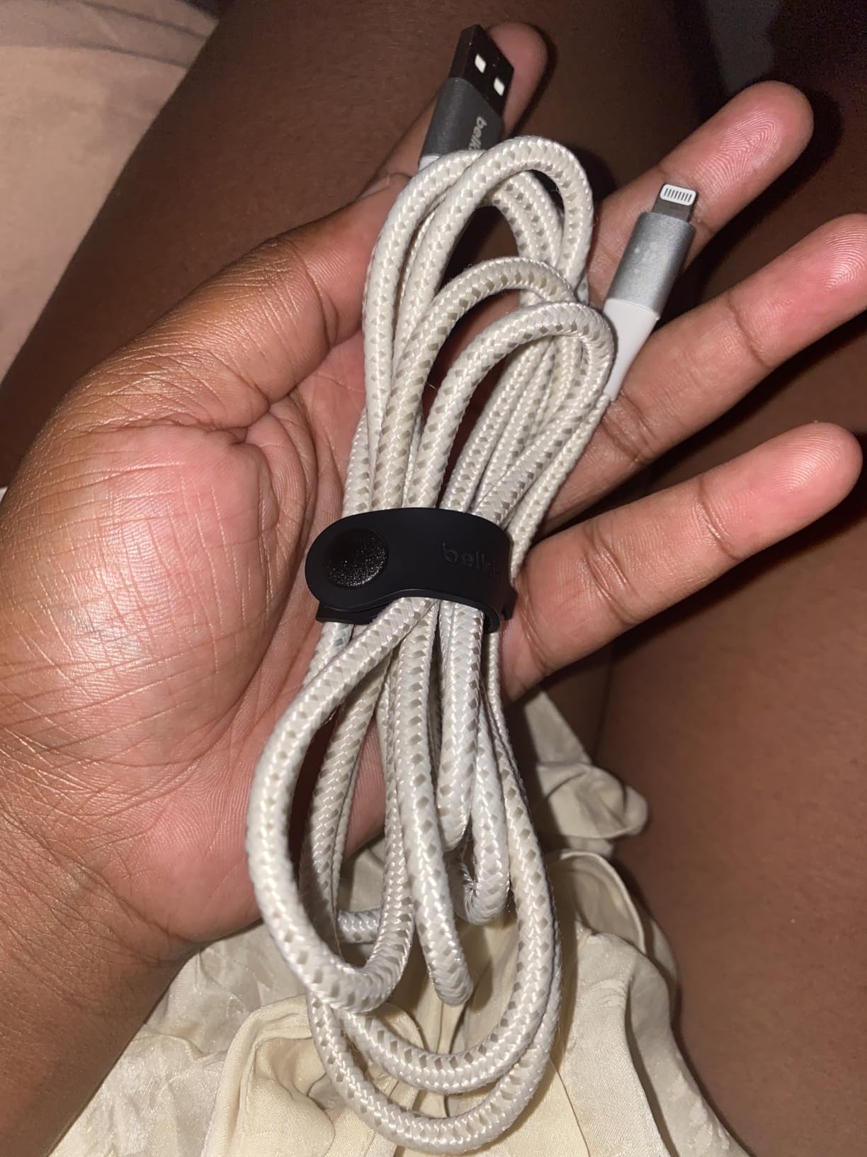 Belkin BoostCharge Braided Lightning Cable - 3.3ft/1M - MFi Certified Apple iPhone Charger USB to Lightning Cable (Black) customer photo 2