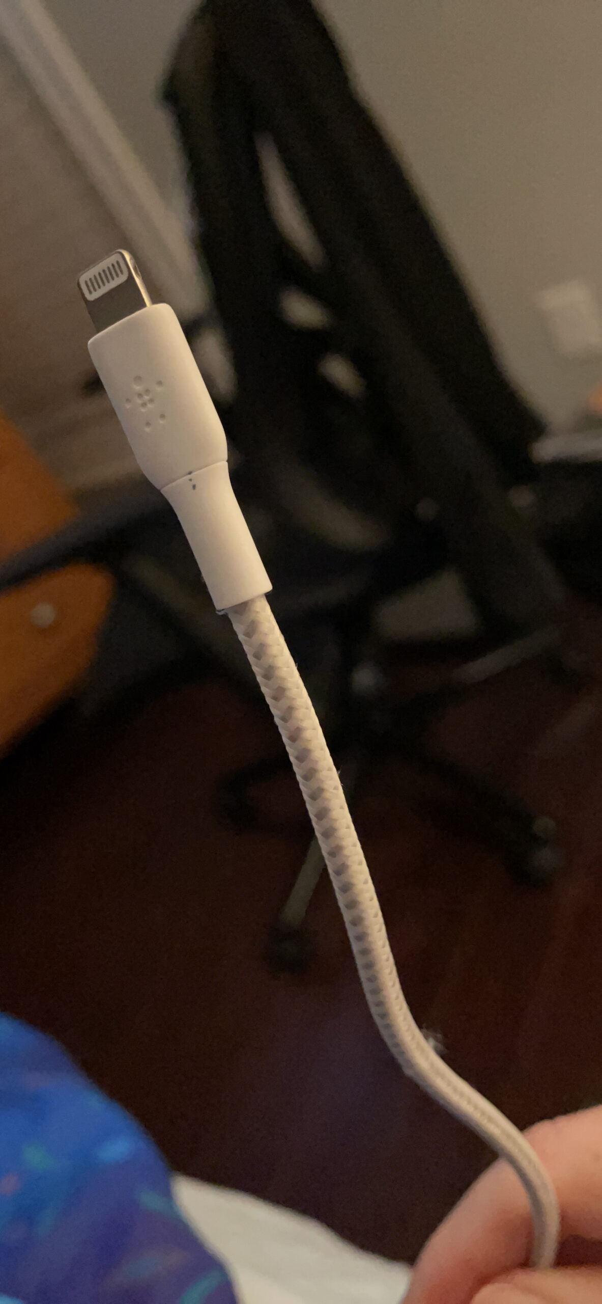 Belkin BoostCharge Nylon Braided USB C to Lightning Cable 6.6ft/2M - MFi Certified 18W Power Delivery iPhone Charger Cord - Apple Charger USB C Cable - Fast Charging for iPhone 14, iPhone 13 (White) customer photo 2