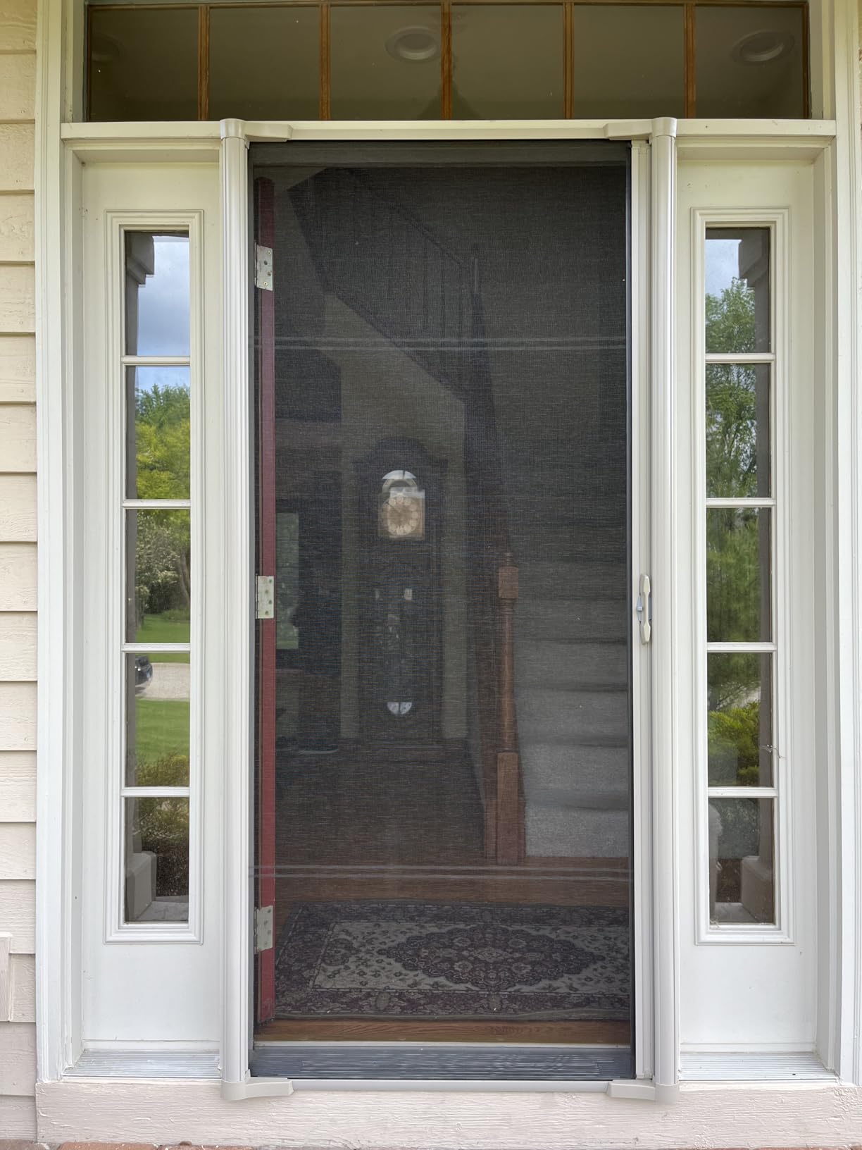 LARSON Brisa Single Sandstone Retractable Screen Door with EZ-Glide System and Secure Locking Latch Handle, Fits 78-in to 79-in Tall x 32-in to 36-in Wide Front Doors customer photo 2