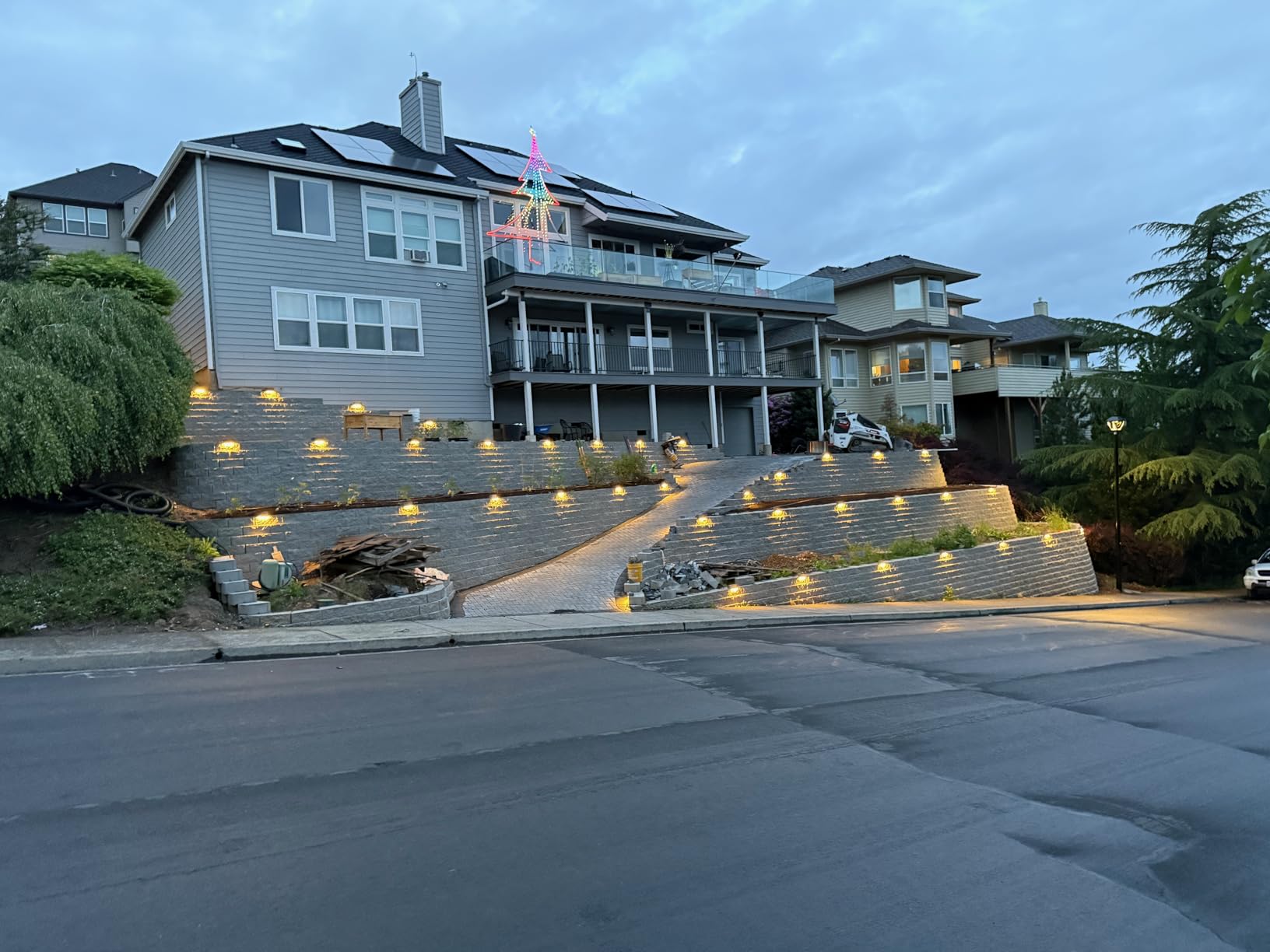 LEONLITE 8-Pack 7 Inch LED Hardscape Lighting, Update Retaining Wall Lights, LED Landscape Lighting, 12-24V AC/DC Paver Light Low Voltage, 3W/4W/5W Dimmable Outdoor Step Lights, 2700K Soft White, ETL customer photo 1