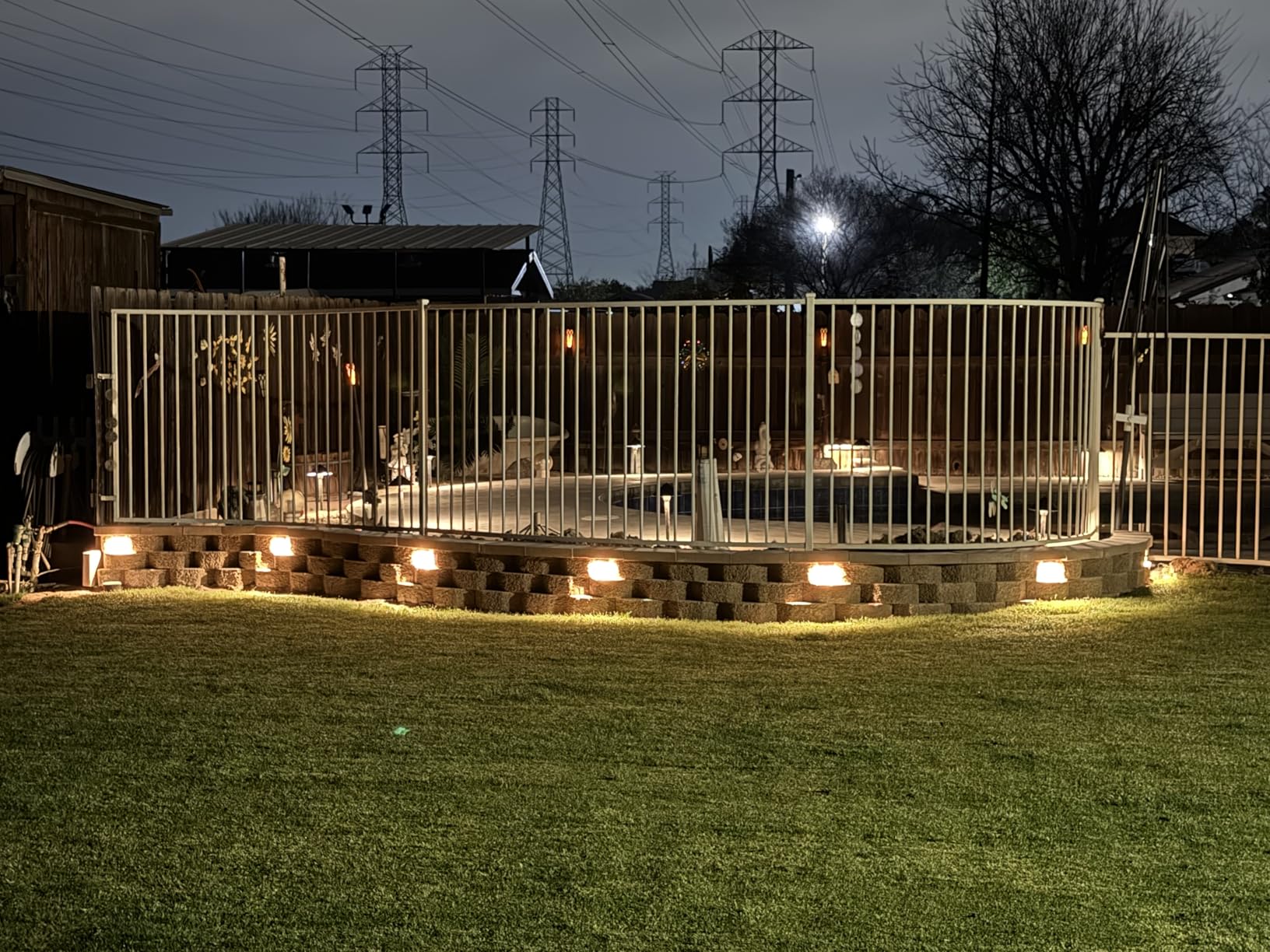 LEONLITE 8-Pack 7 Inch LED Hardscape Lighting, Update Retaining Wall Lights, LED Landscape Lighting, 12-24V AC/DC Paver Light Low Voltage, 3W/4W/5W Dimmable Outdoor Step Lights, 2700K Soft White, ETL customer photo 2