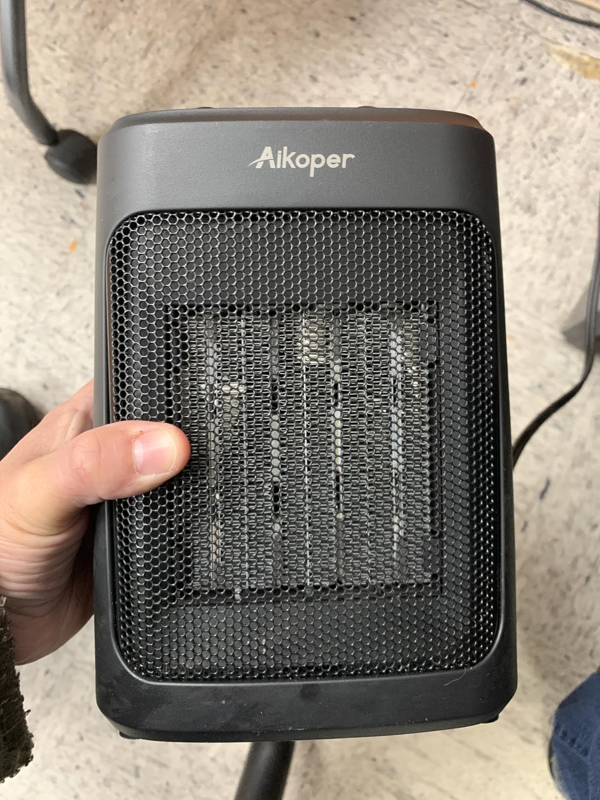 Space Heater, 1500W Electric Heaters Indoor Portable with Thermostat, PTC Fast Heating Ceramic Room Small Heater with Heating and Fan Modes for Bedroom, Office and Indoor Use customer photo 1