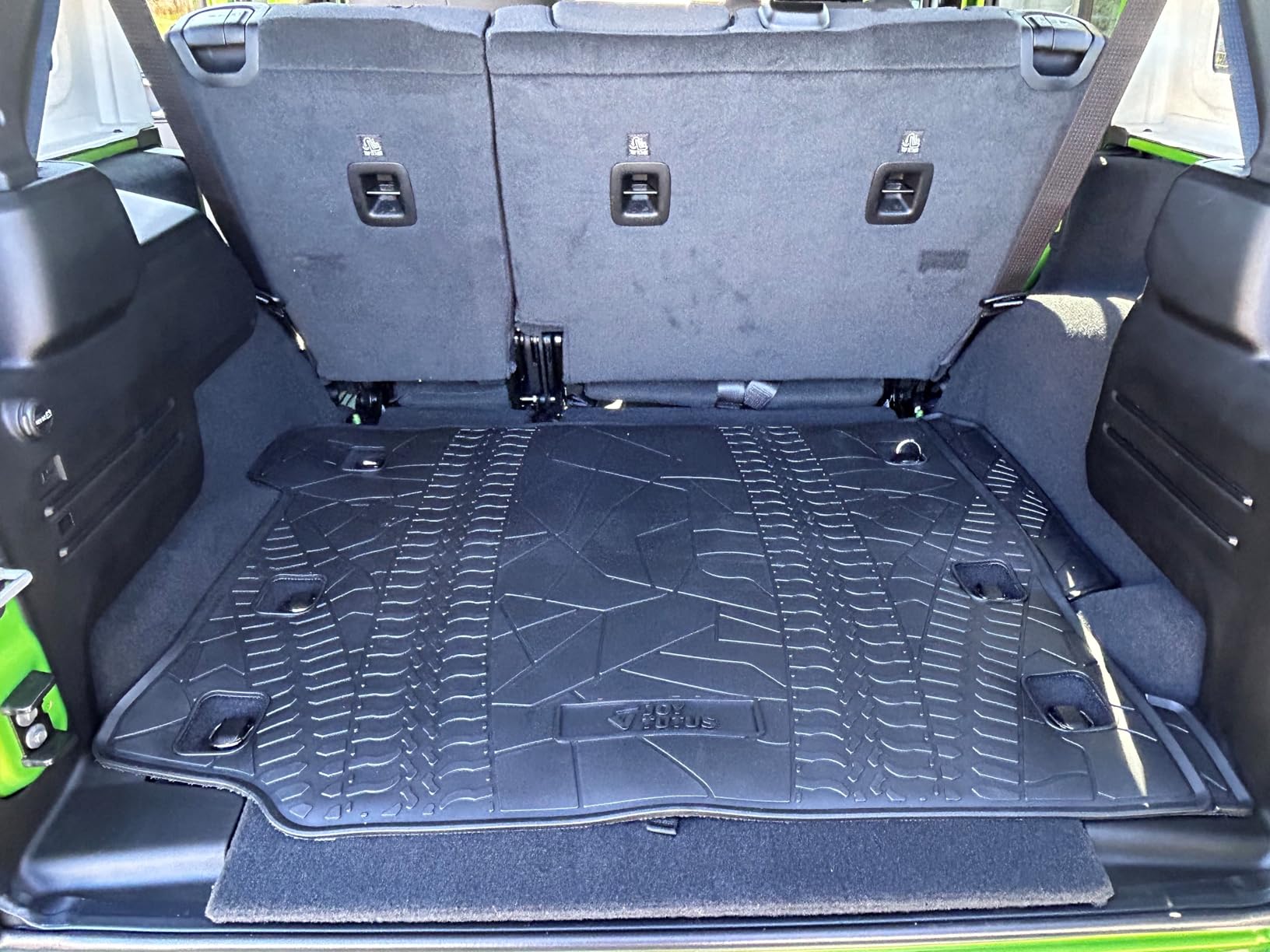 JOYTUTUS Cargo Mat fits 2018-2026 Wrangler JL 4X4 with OEM Subwoofer, All-Weather Guard Trunk Mat Cargo Liners Heavy Duty Waterproof Odorless Durable for Wrangler JL 2018-2026 4 Door - NOT FIT 4XE customer photo 1