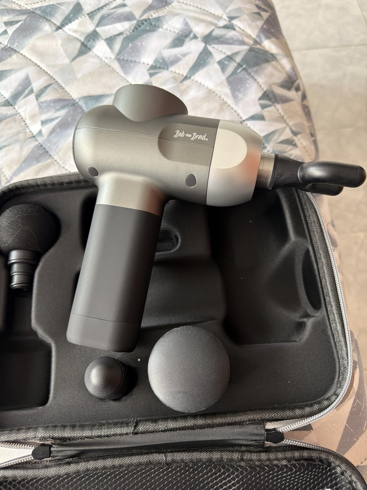 BOB AND BRAD C2 Massage Gun, FSA/HSA Eligible Deep Tissue Percussion Massager Gun, Muscle Massager with 5 Speeds and 5 Heads, Electric Back Massagers for Athletes Home Gym customer photo 2