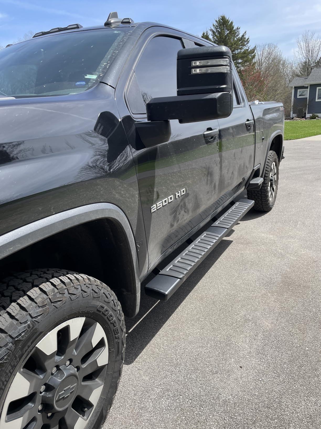 YITAMOTOR 6 Inches Running Boards Compatible with 2019-2026 Chevy Silverado/GMC Sierra 1500 Crew Cab, 2020-2026 2500HD 3500HD, Side Step Bars Aluminum Alloy, Running Boards for Silverado Crew Cab customer photo 1