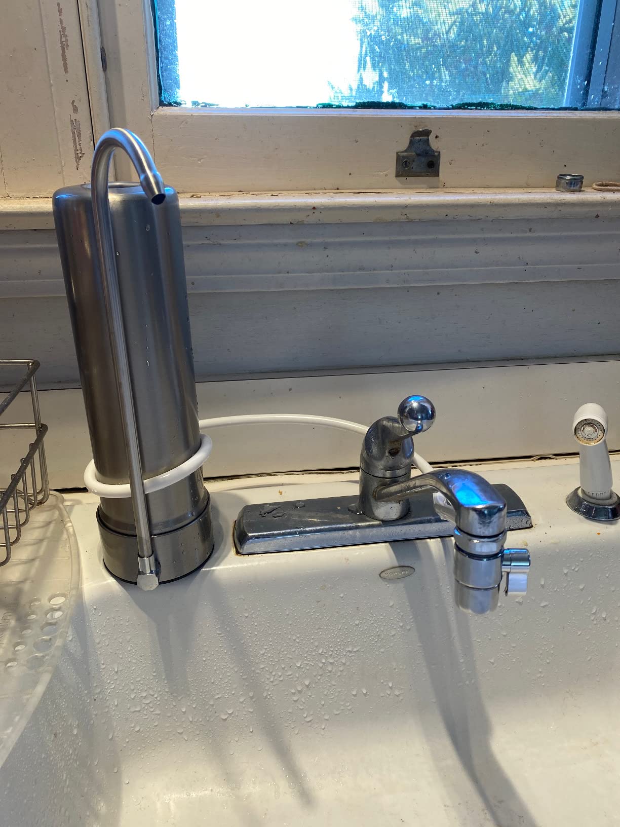 Waterdrop CTF-01 Water Filter for Sink Faucet, NSF/ANSI 42 Certified Countertop Water Filter System, 5-Stage Stainless Steel Sink Filter, Reduces Heavy Metals and 99% Chlorine, 8000 Gallons customer photo 1