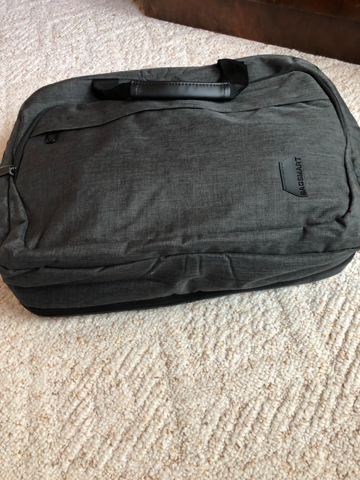 BAGSMART 17.3 Inch Laptop Bag, Expandable Computer Bag Laptop Briefcase Men Women, Laptop Shoulder Bag, Work Bag Business Travel Office, Black customer photo 1