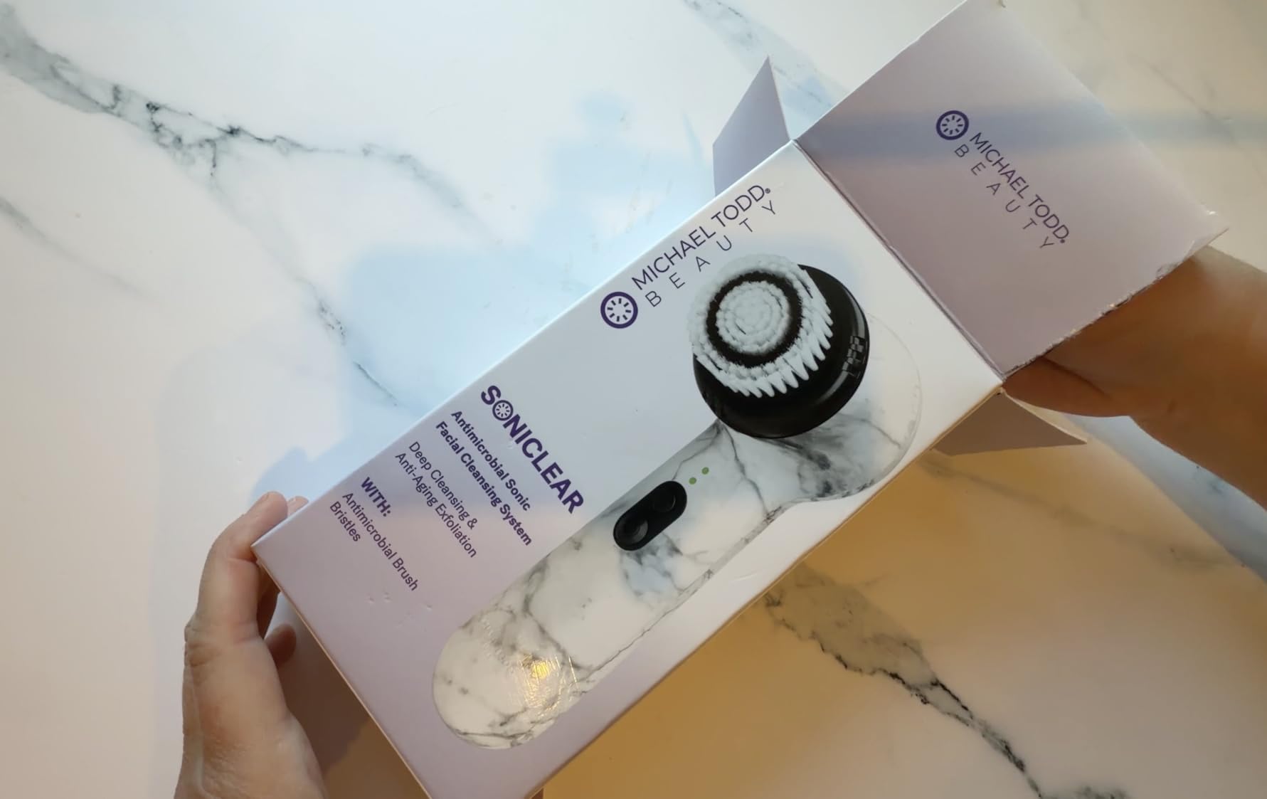 Michael Todd Beauty Soniclear Allure 2026 Readers Choice Winner Sonic Facial Cleansing + Exfoliation Brush for Men/Women, Antimicrobial Protected Bristles, 4 Speeds, Serum Infusion Head customer photo 1
