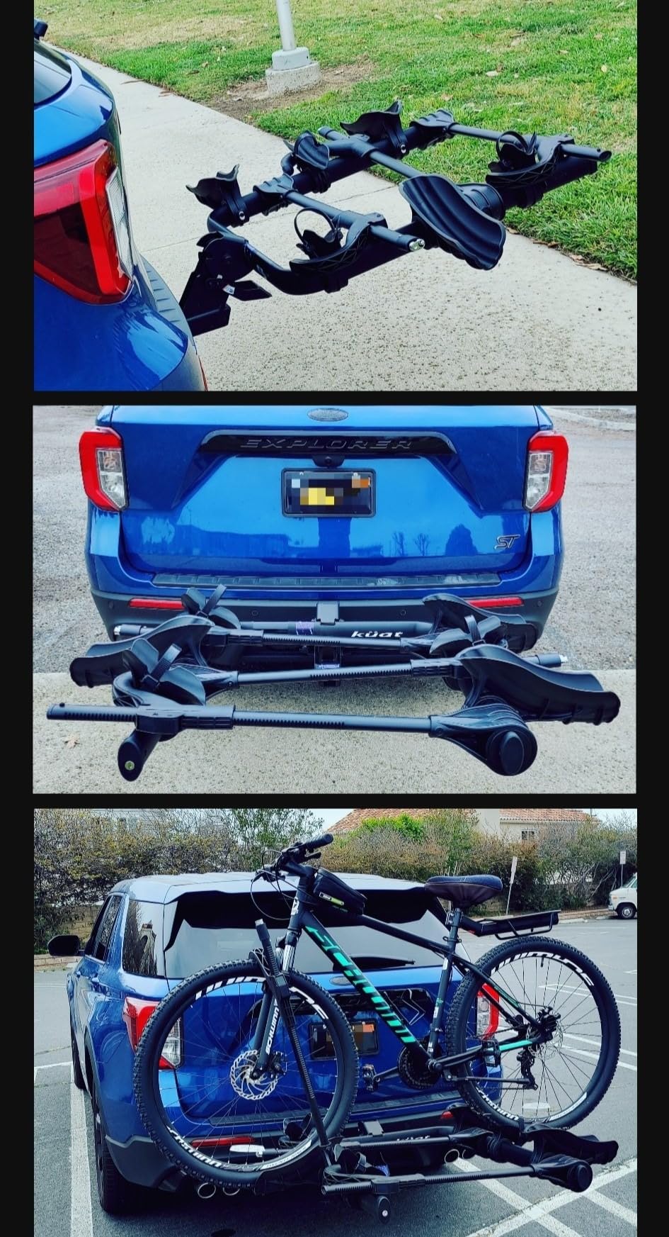 Kuat Transfer V2 2 inch 3-Bike Hitch Bike Rack - Steel Platform with Semi-Integrated Cable Lock customer photo 1