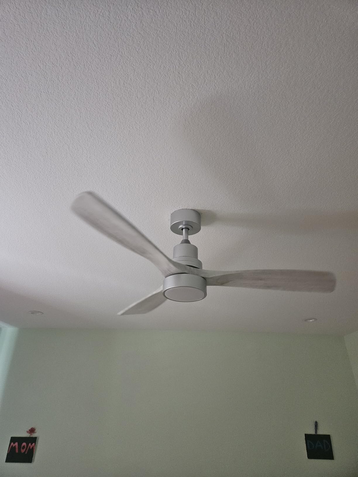 Sofucor 52 Inch Ceiling Fans No Light-Outdoor Ceiling Fan with Remote Control, 3 Blade Reversible DC Motor, Modern Wood Ceiling Fan Without Light for Bedroom Indoor Patios Farmhouse, Walnut customer photo 1