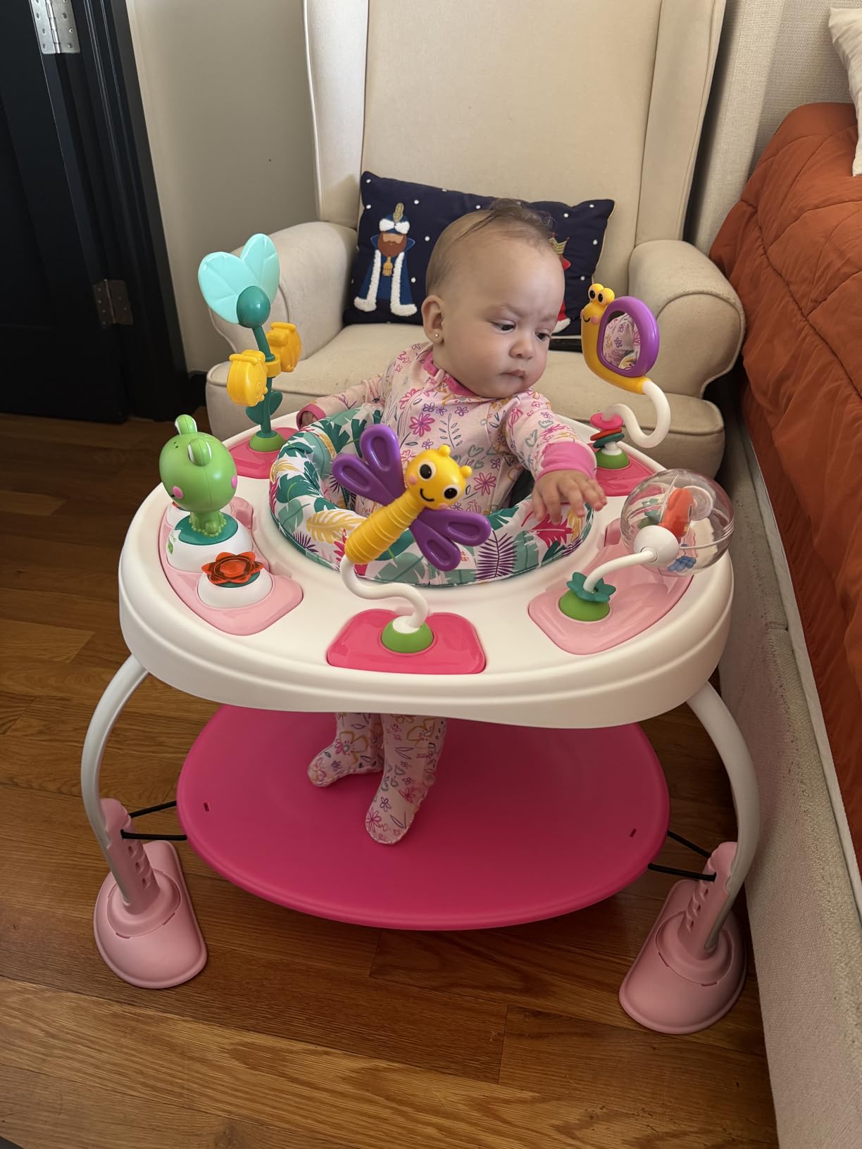 Bright Starts Bounce Bounce Baby 2-in-1 Activity Jumper & Table - Playful Palms customer photo 1