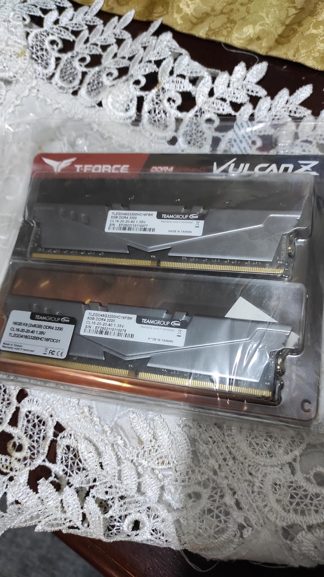 TEAMGROUP T-Force Vulcan Z DDR4 DRAM 16GB Kit (2x8GB) 3200MHz CL16 Desktop Memory Module (TLZGD416G3200HC16FDC01) customer photo 1