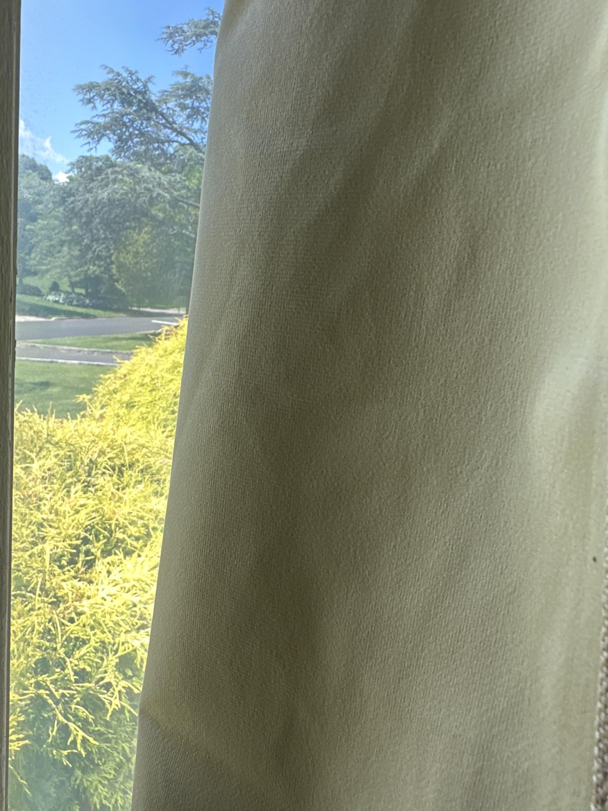 MIULEE 100% Blackout Linen Textured Curtains for Bedroom Solid Thermal Insulated Natural Beige Grommet Room Darkening Curtains & Drapes Luxury Decor for Living Room 52 x 84 Inch (2 Panels) customer photo 2
