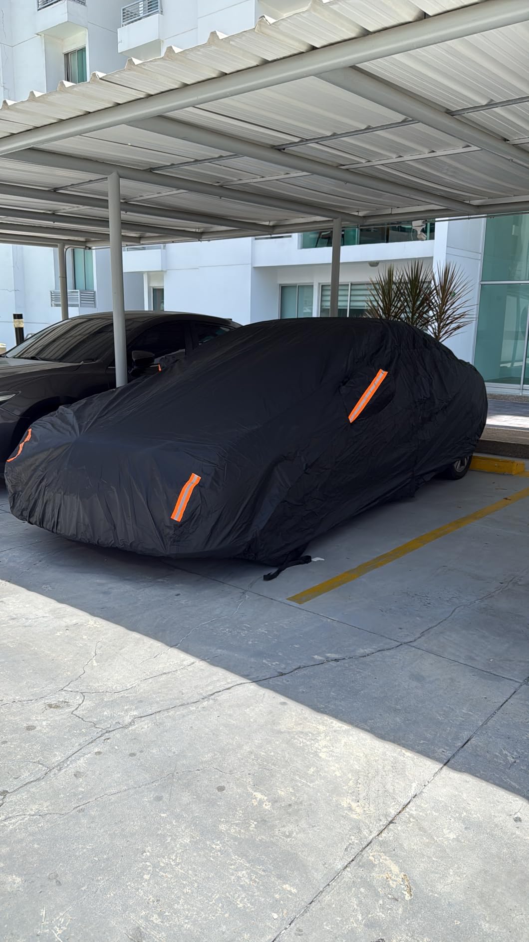 NEVERLAND Sedan Car Cover Waterproof Heavy Duty All Weather Protection Snow Anti-UV Windproof Outdoor Full Car Cover Fit for Automobiles BMW/Mercedes-Benz/Honda (for Car Size:183''L x 70''W x 59''H) customer photo 1