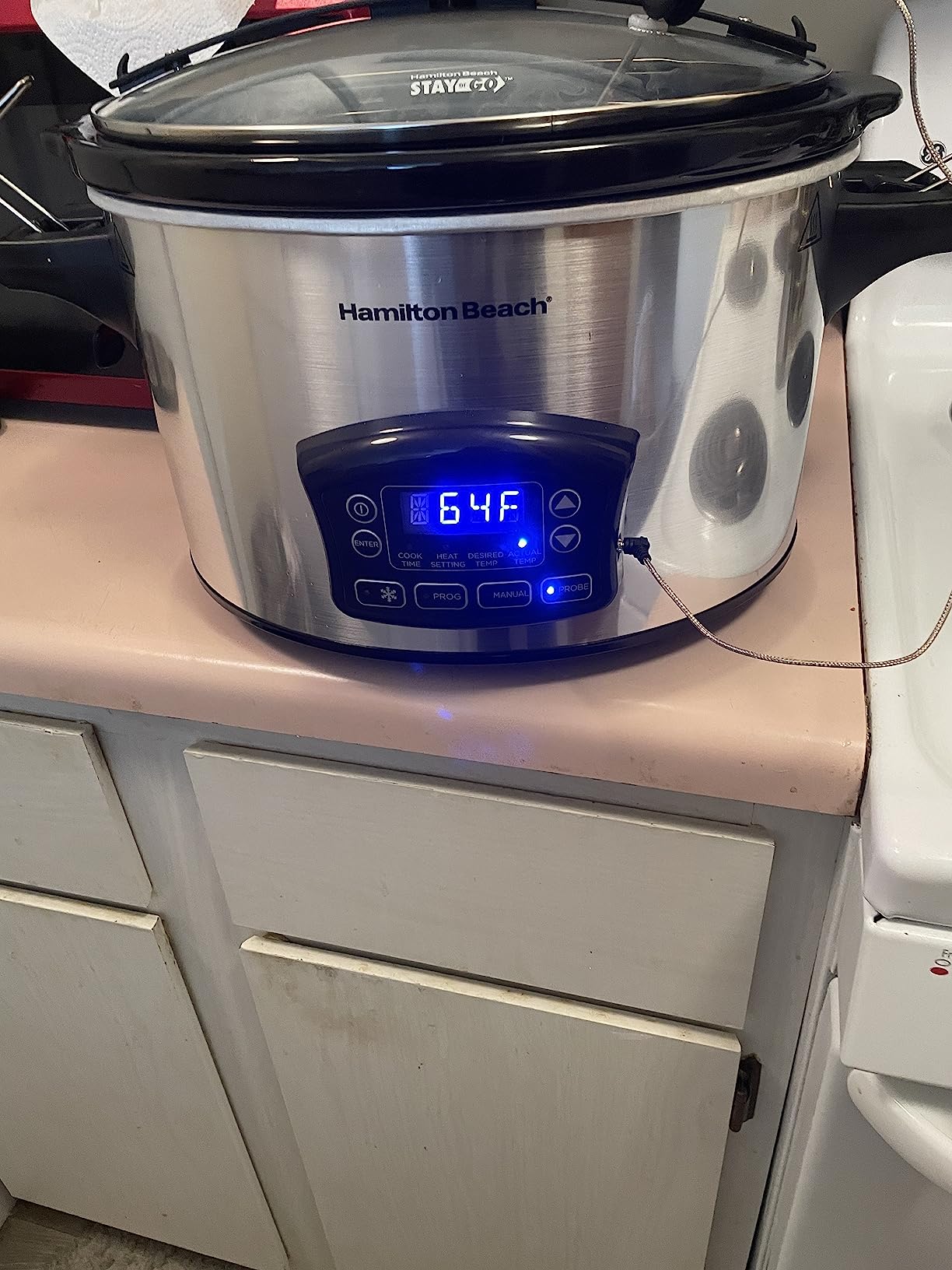 Hamilton Beach Portable 6 Quart Set & Forget Digital Programmable Slow Cooker with Lid Lock, Temperature Probe & Defrost Setting, Dishwasher Safe Crock & Lid, Silver (33869) customer photo 2