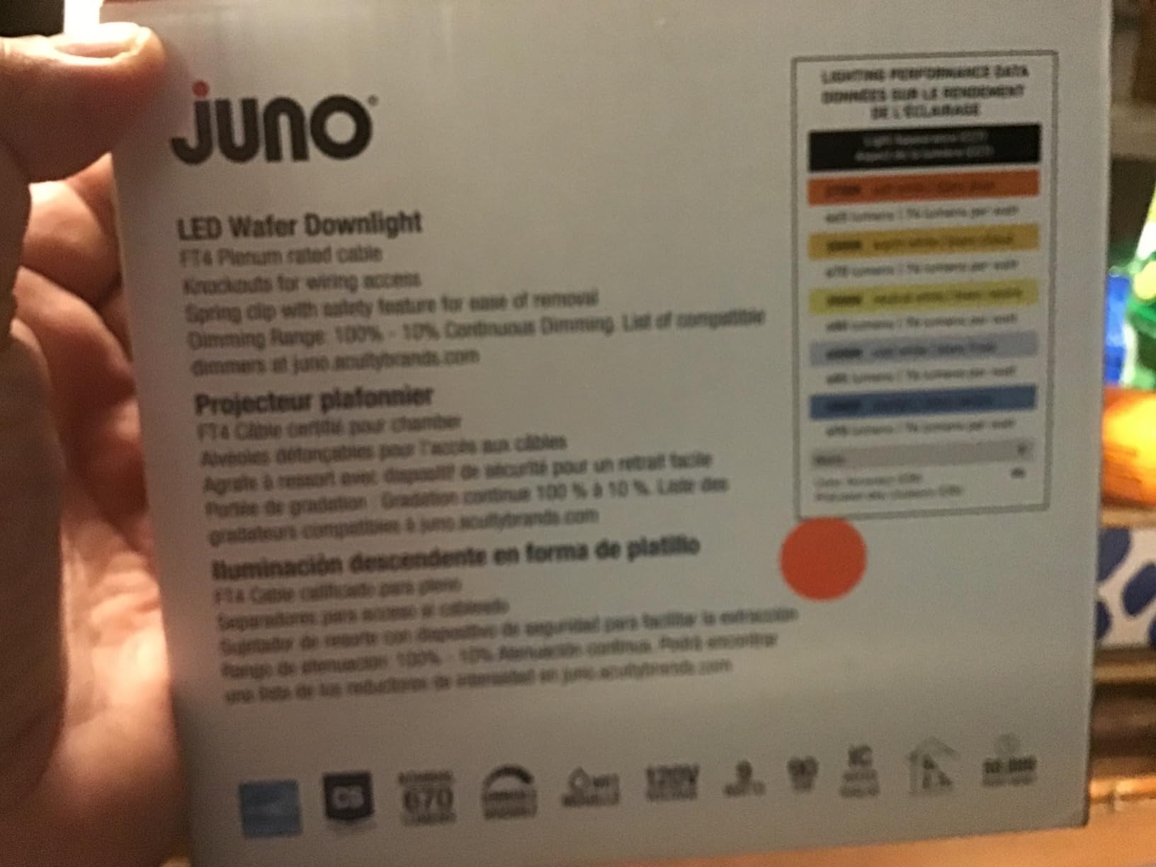 Juno LED Recessed Lights 4 Inch Round Wafer Downlight, 5-in-1 Switchable White Color Temperature, 120 Volts, 4-Inch Ultra-Thin Flat Trim, Matte White (WF4 SWW5 90CRI MW M6) customer photo 1
