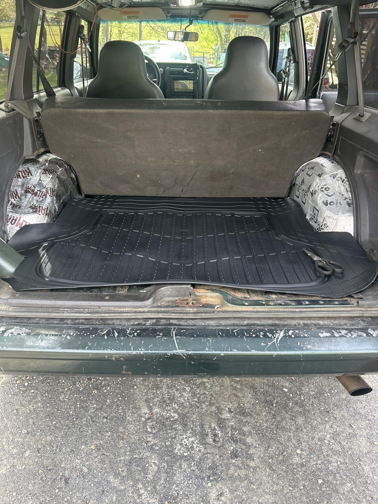 CAT Heavy Duty SUV Black Cargo Liner & Car Trunk Mat - Universal Trimmable All Weather Cargo Mats for Back of SUV - SUV Trunk Mat & Carpet Cover Trunk Liner - Cargo Cover Trunk Cover 53