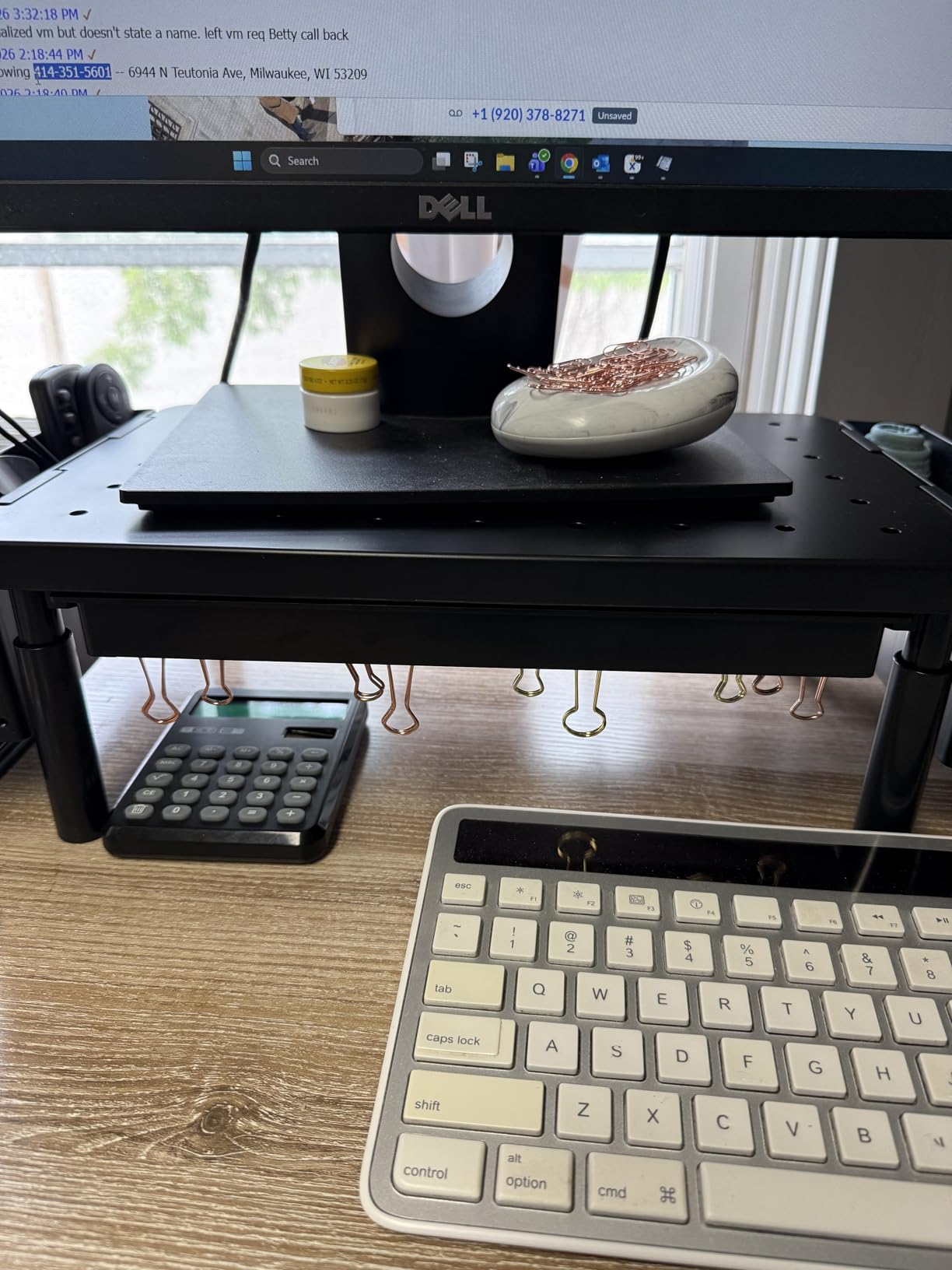 WALI Computer Monitor Stand for Desk, Adjustable Laptop Riser, Desk Monitor Stand Underneath Storage for Office, Home, School Supplies (STT003), 1 Pack, Black customer photo 1