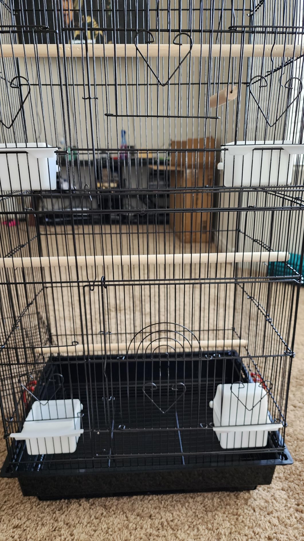 Yaheetech 64-inch Open Play Top Bird Cages for Parakeets Cockatiels Finches Lovebirds Canaries Conures Budgies Parrot Birdcage w/Detachable Rolling Stand, White customer photo 1