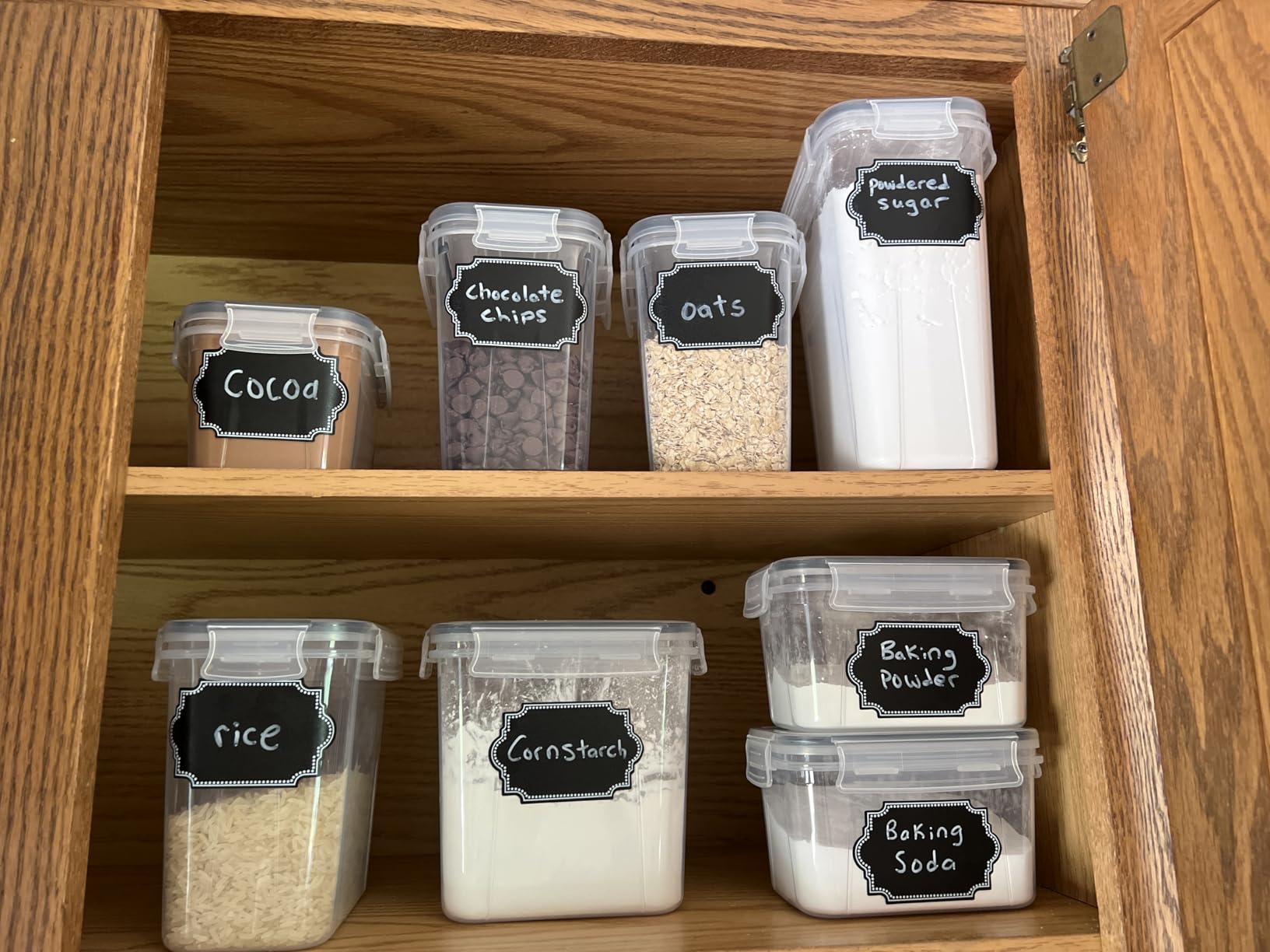 PRAKI Airtight Food Storage Containers Set with Lids - 24 PCS, BPA Free Kitchen and Pantry Organization, Plastic Leak-proof Canisters for Cereal Flour & Sugar - Labels & Marker customer photo 2