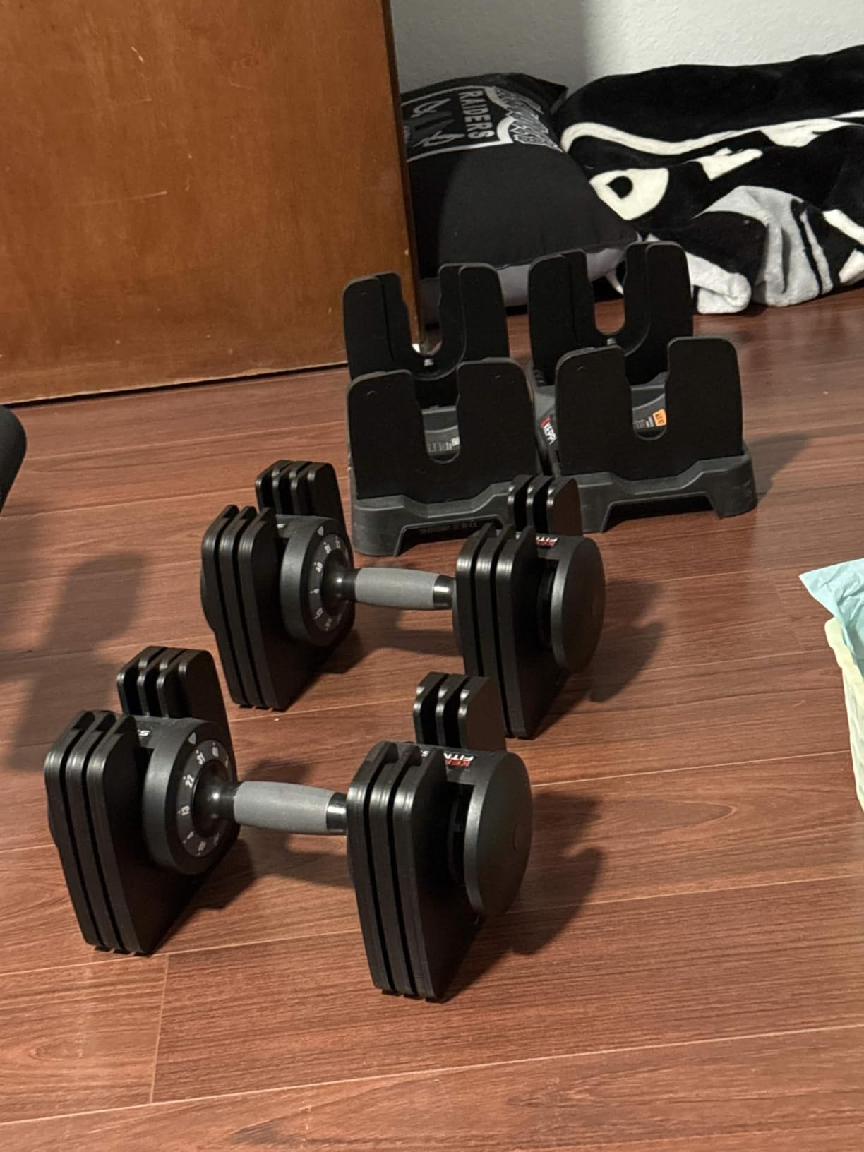 Keppi Adjustable Dumbbells Set-25lb/40lb/55lb/60lb, Anti-Slip Metal Fast Adjust Weight Handle customer photo 1