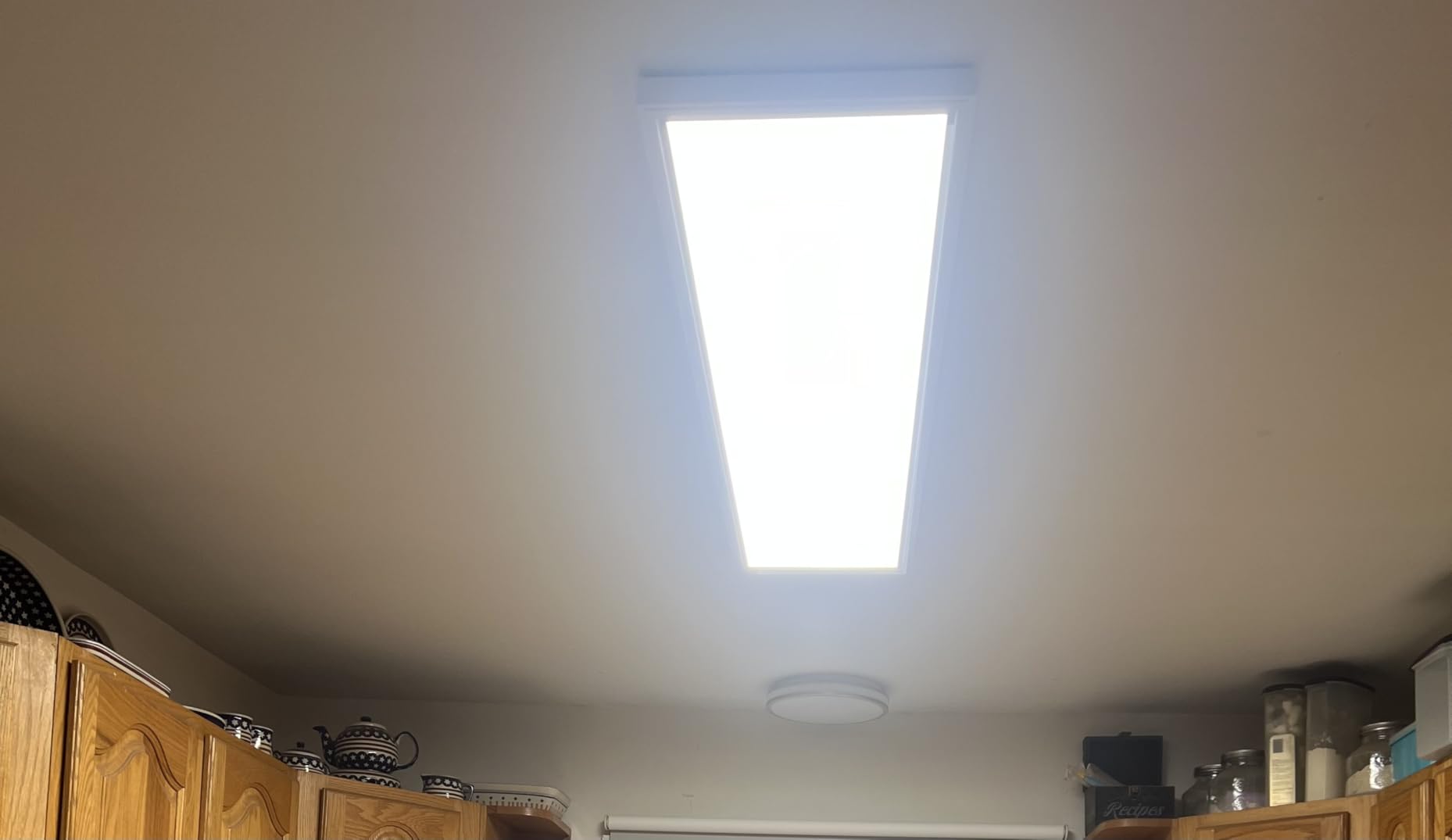 Lithonia Lighting CPANL 1x4 LED Flat Panel Light, 1 Ft. x 4 Ft. LED Light Panel, Ceiling Lighting Fixture, 4000 Lumens, 3500K/4000K/5000K Switchable CCT, Includes Direct Ceiling Mount Bracket, White customer photo 2