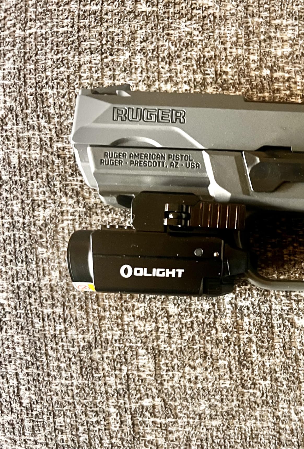 OLIGHT Baldr S 800 Lumens Compact Rail Mount Weaponlight with Green Beam and White LED Combo, Magnetic USB Rechargeable Tactical Flashlight with 1913 or GL Rail, Battery Included (Black) customer photo 2