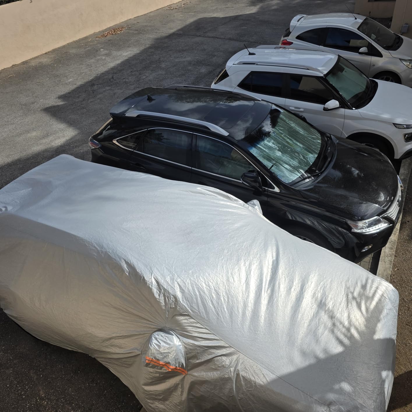 Kayme 10 Layers SUV Car Cover Waterproof All Weather [See Vehicle Size Chart for Accurate Fit] Heavy Duty Full Exterior Cover Outdoor Sun Rain Snow Wind UV Protection. Size S4 (See Size Chart) customer photo 1