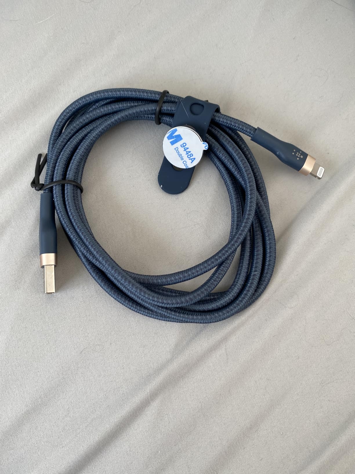Belkin BoostCharge Pro Flex Braided USB Type A to Lightning Cable (3M/10FT), MFi Certified Charging Cable for iPhone 14, 13, 12, 11, Pro, Max, Mini, SE, iPad and More (White) customer photo 1