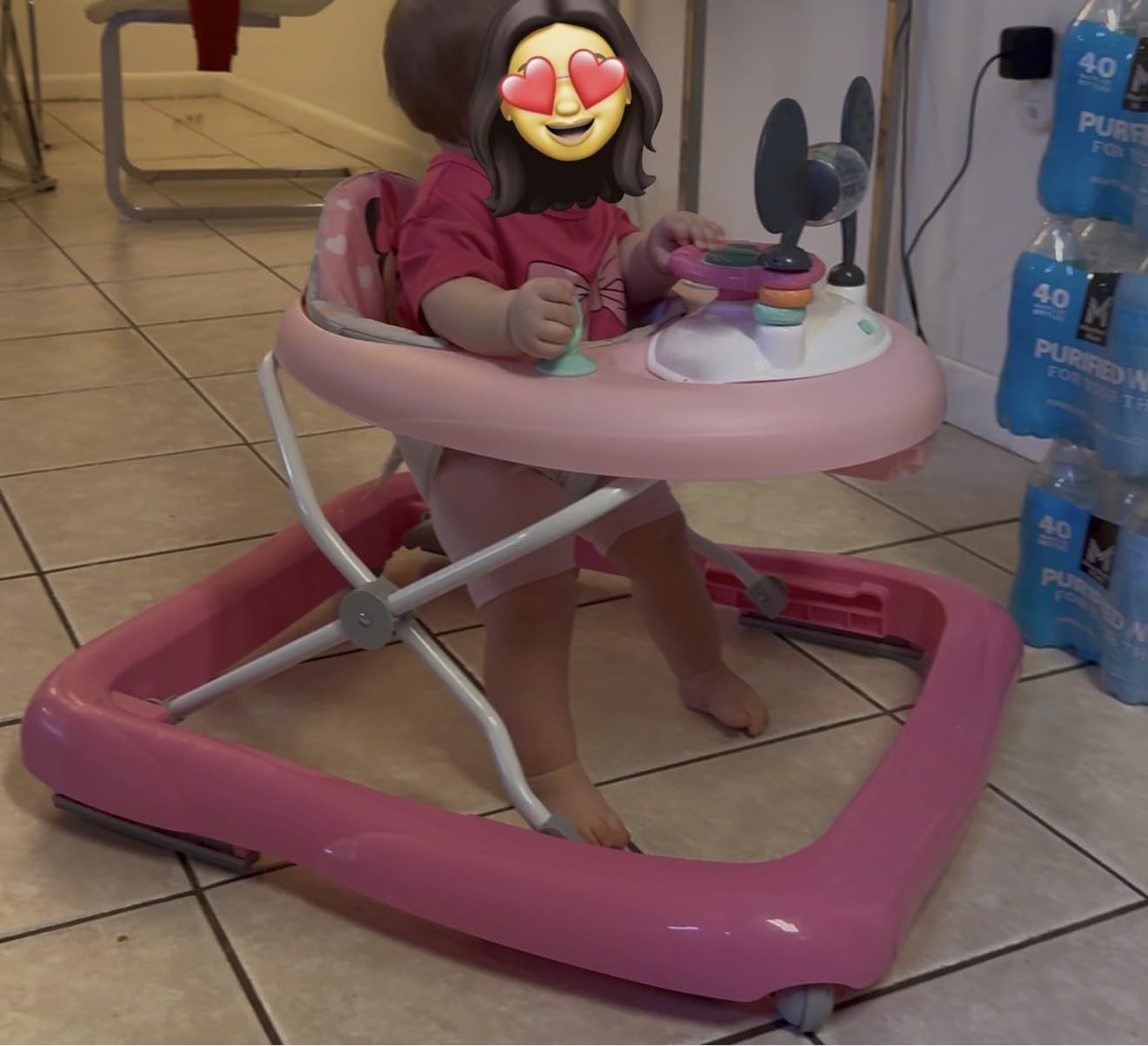 Bright Starts Disney Baby Mickey Mouse Original Bestie 2-in-1 Baby Activity Walker - Easy Fold Frame and Removable Toy Station, 6 Months and up customer photo 1