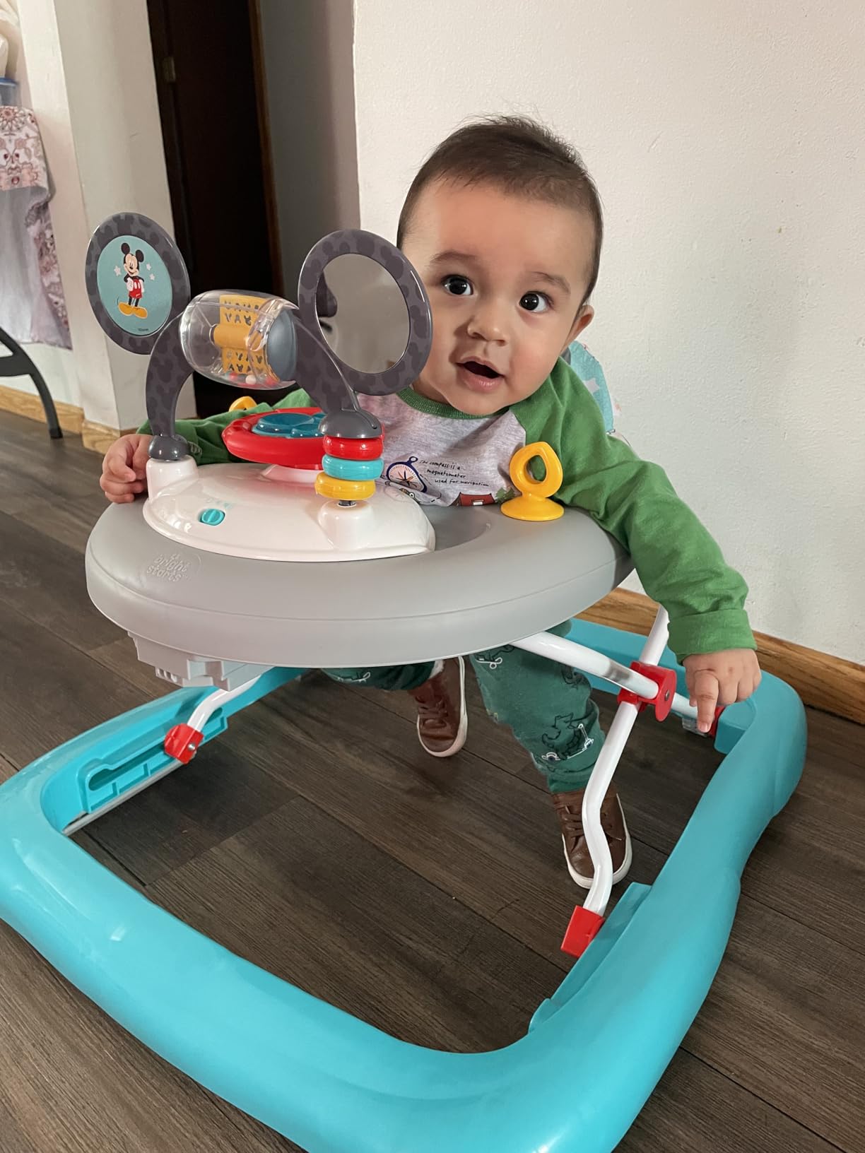 Bright Starts Disney Baby Mickey Mouse Original Bestie 2-in-1 Baby Activity Walker - Easy Fold Frame and Removable Toy Station, 6 Months and up customer photo 2