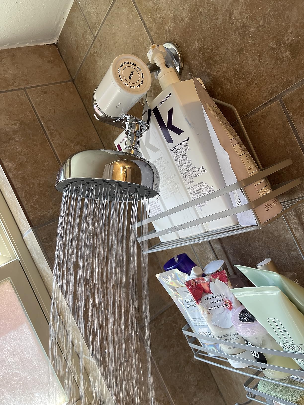 Kohler 26290-BL Statement Three-Function Showerhead, 2.5 gpm, Matte Black customer photo 1