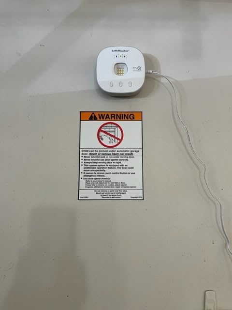 Liftmaster myQ Smart Garage Control - Wireless Garage Hub and Sensor with WiFi & Bluetooth - Smartphone Controlled, 821LMC-S, White customer photo 2