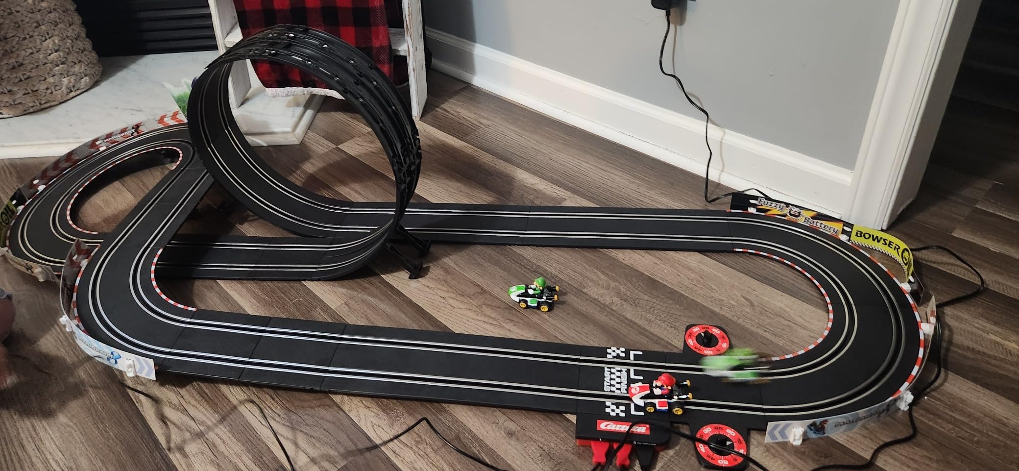 Carrera GO Mario Kart Slot Car Race Track Toy for Kids Ages 6+ - Electric Powered Racing Set w/Mario & Luigi Cars, Dual Controllers, Kid-Friendly High-Speed Track customer photo 1