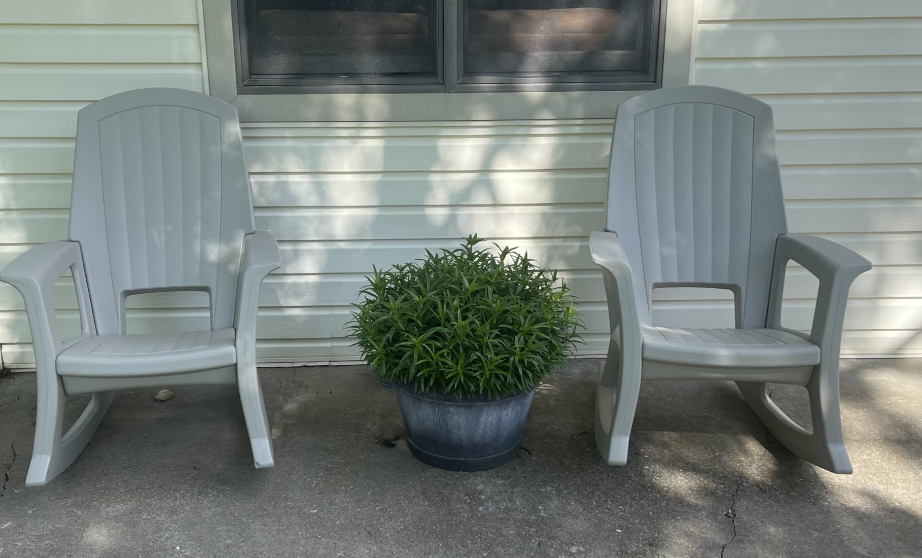 Semco Rockaway Heavy Duty All-Weather Outdoor Rocking Chair Plastics - Sand Tan customer photo 2