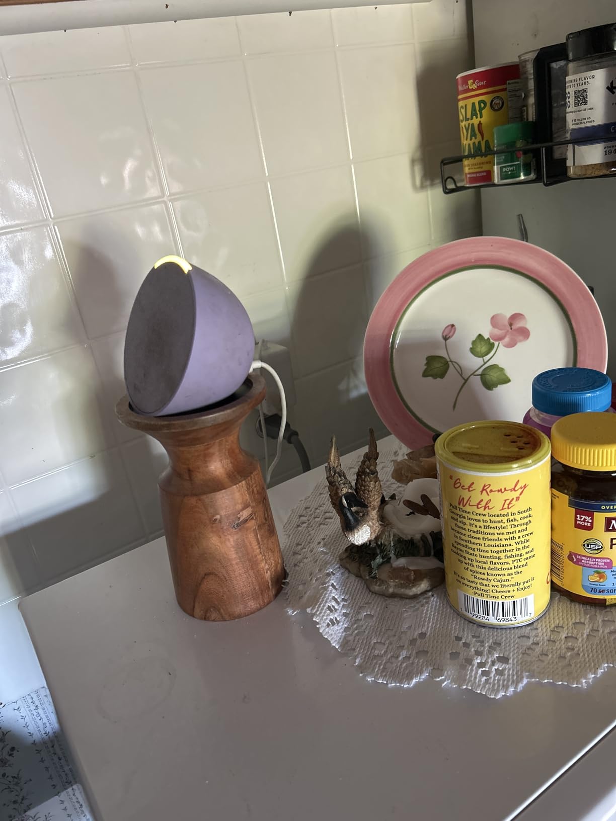 Like-New Amazon Echo Pop (newest model), Our smallest speaker, Designed for Alexa+, Fits in any room, Lavender Bloom customer photo 2