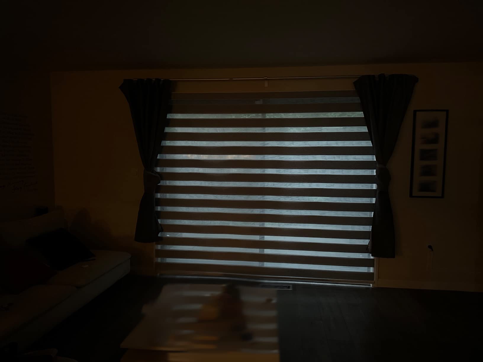 SmartWings Motorized Roller Shades 100% Blackout, Homekit/Alexa/Z-Wave Compatible, Cordless Remote Control Optional Smart Blinds for Bedroom/Living Room Windows, Customized Size, Vigor White customer photo 1