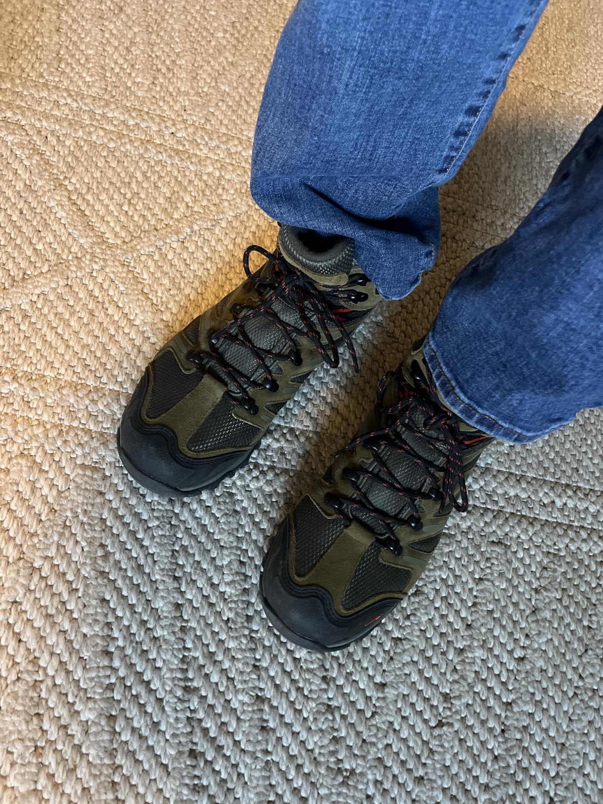 NORTIV 8 Men's Ankle High Waterproof Hiking Boots Armadillo customer photo 2