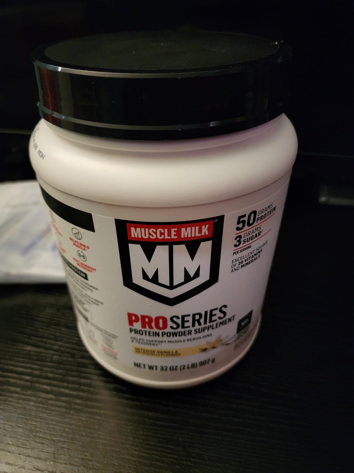 Muscle Milk Pro Series Protein Powder Supplement, Intense Vanilla, 2 Pound, 50g Protein, NSF Certified for Sport customer photo 2