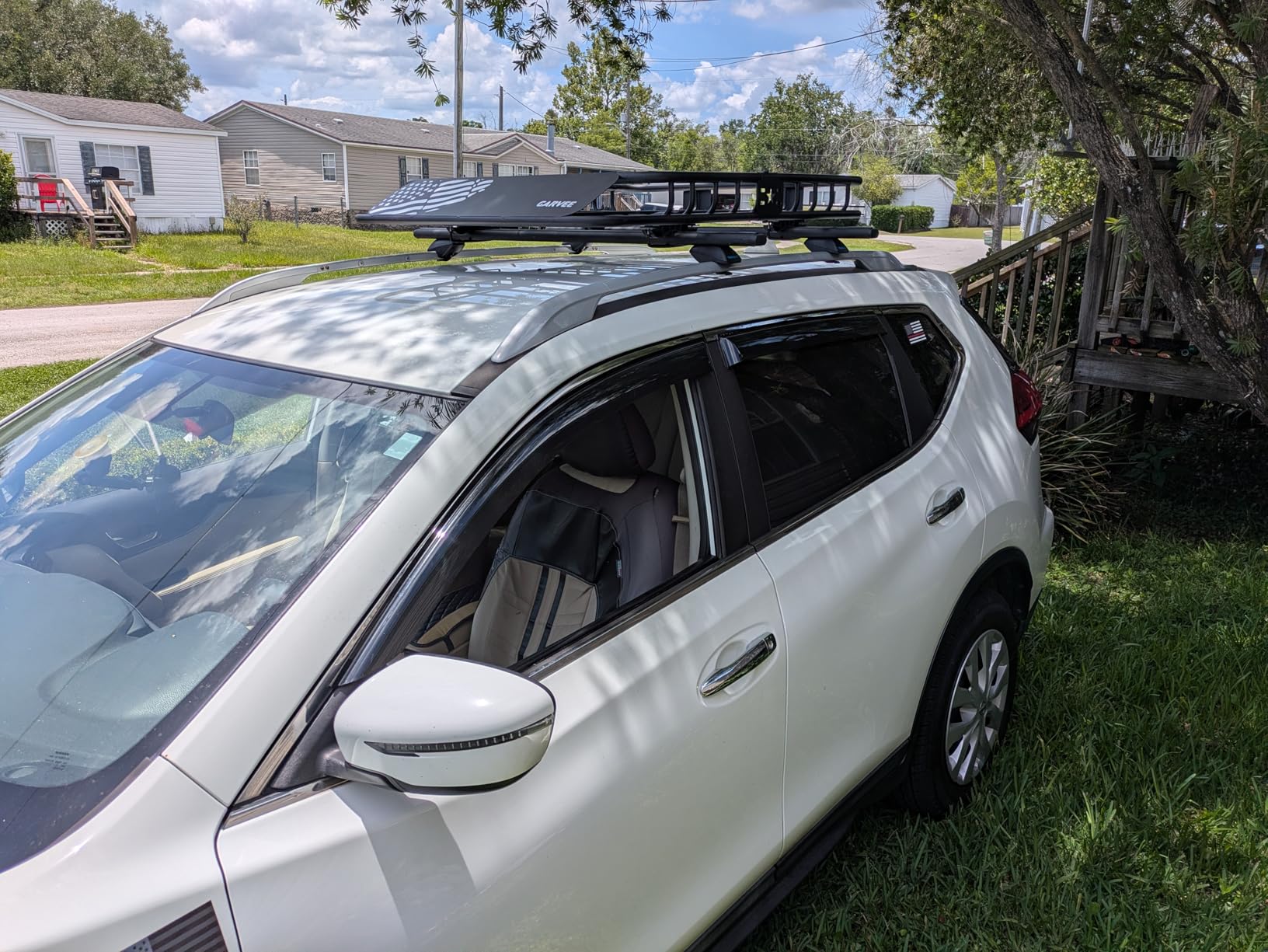 COWVIE 53 Inch Aluminum Roof Rack Cross Bars for Raised Side Rails, Adjustable Cargo Bars, Hold 165 LBS, Black customer photo 2