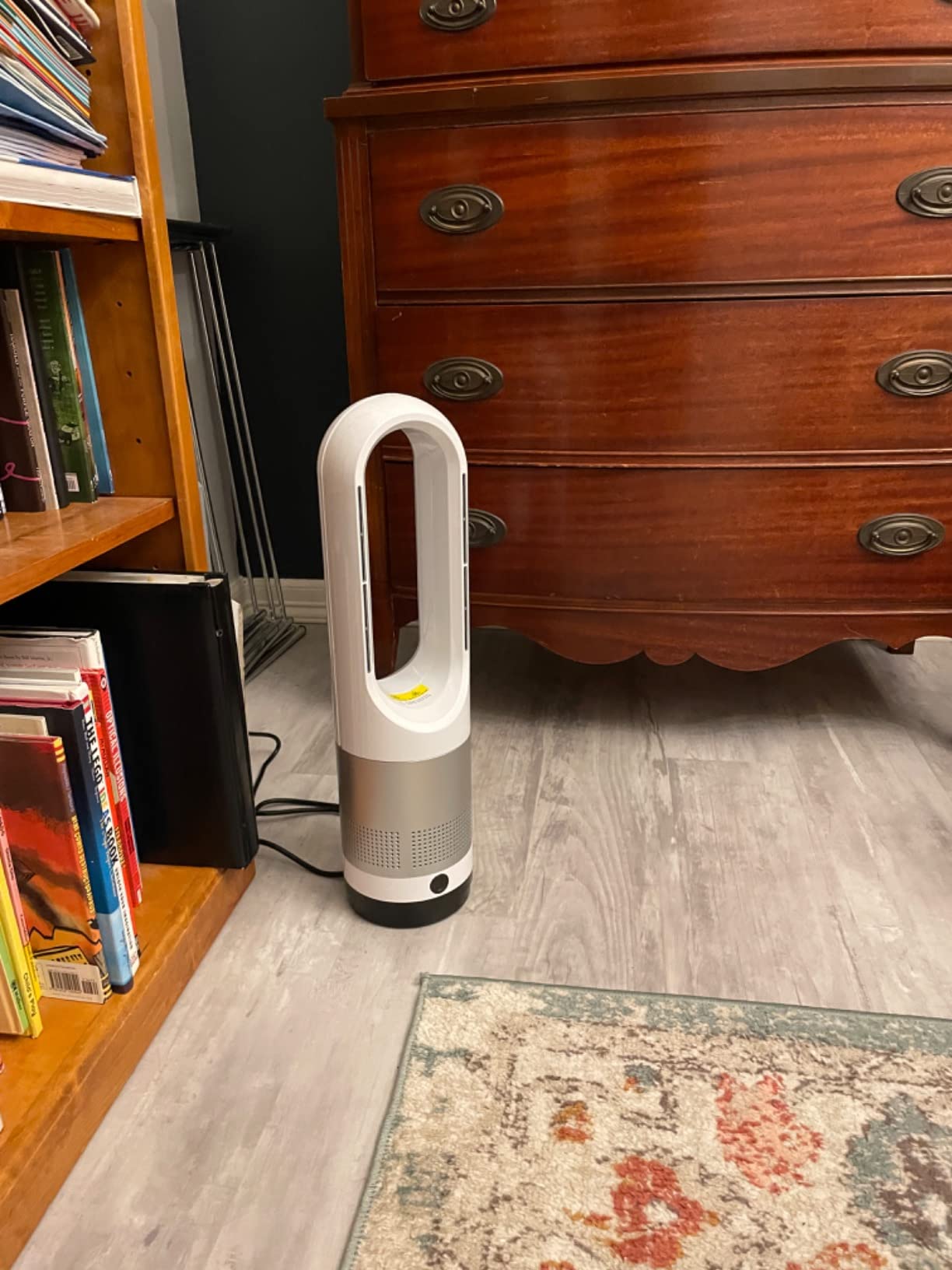 Bladeless Tower Fan, 1400W Space Heater & 40W Cooler Fan Combo with Remote, 80° Oscillation, 8 Speeds and 3 Heating Modes, 9H Timer, LED Display, Fast Safety Heat and Quiet for Bedroom, Kitchen, Office customer photo 1